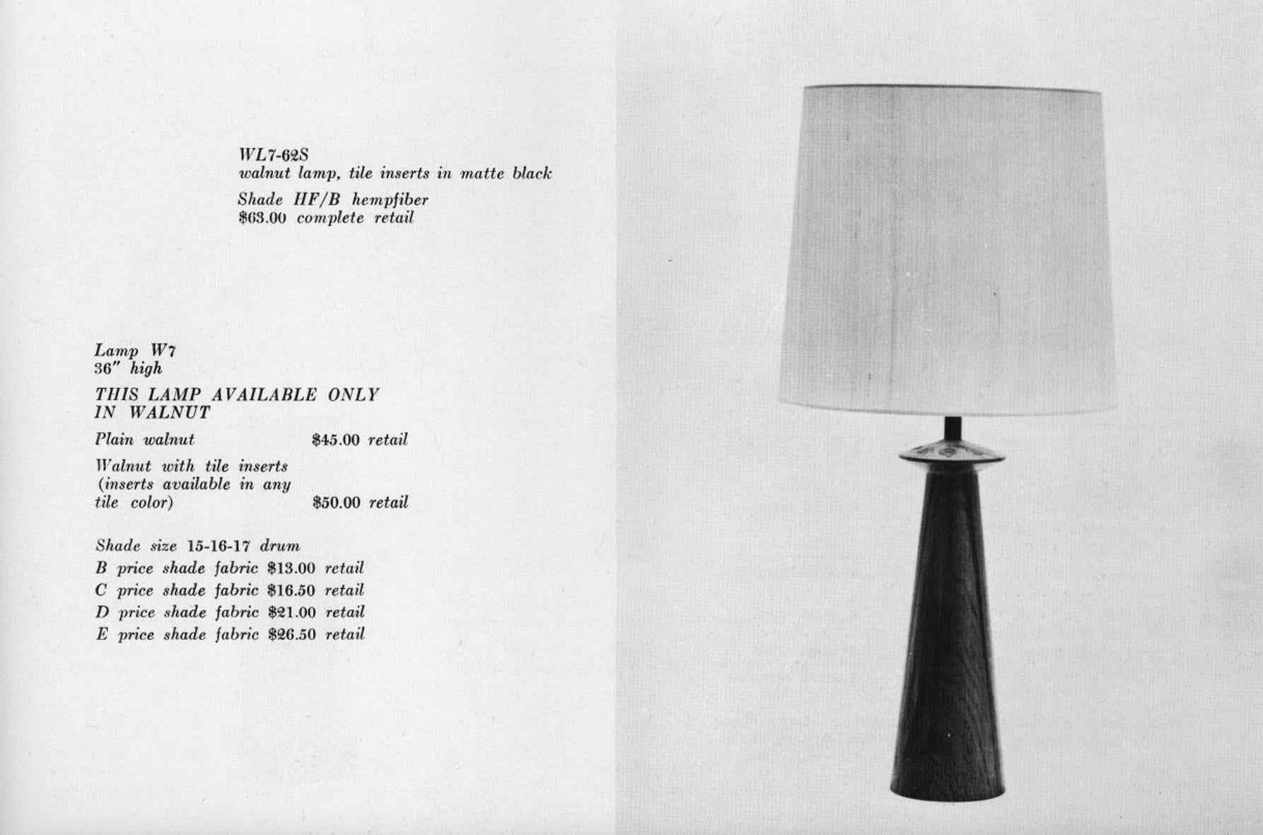 Pair of Walnut Table Lamps by Martz 3