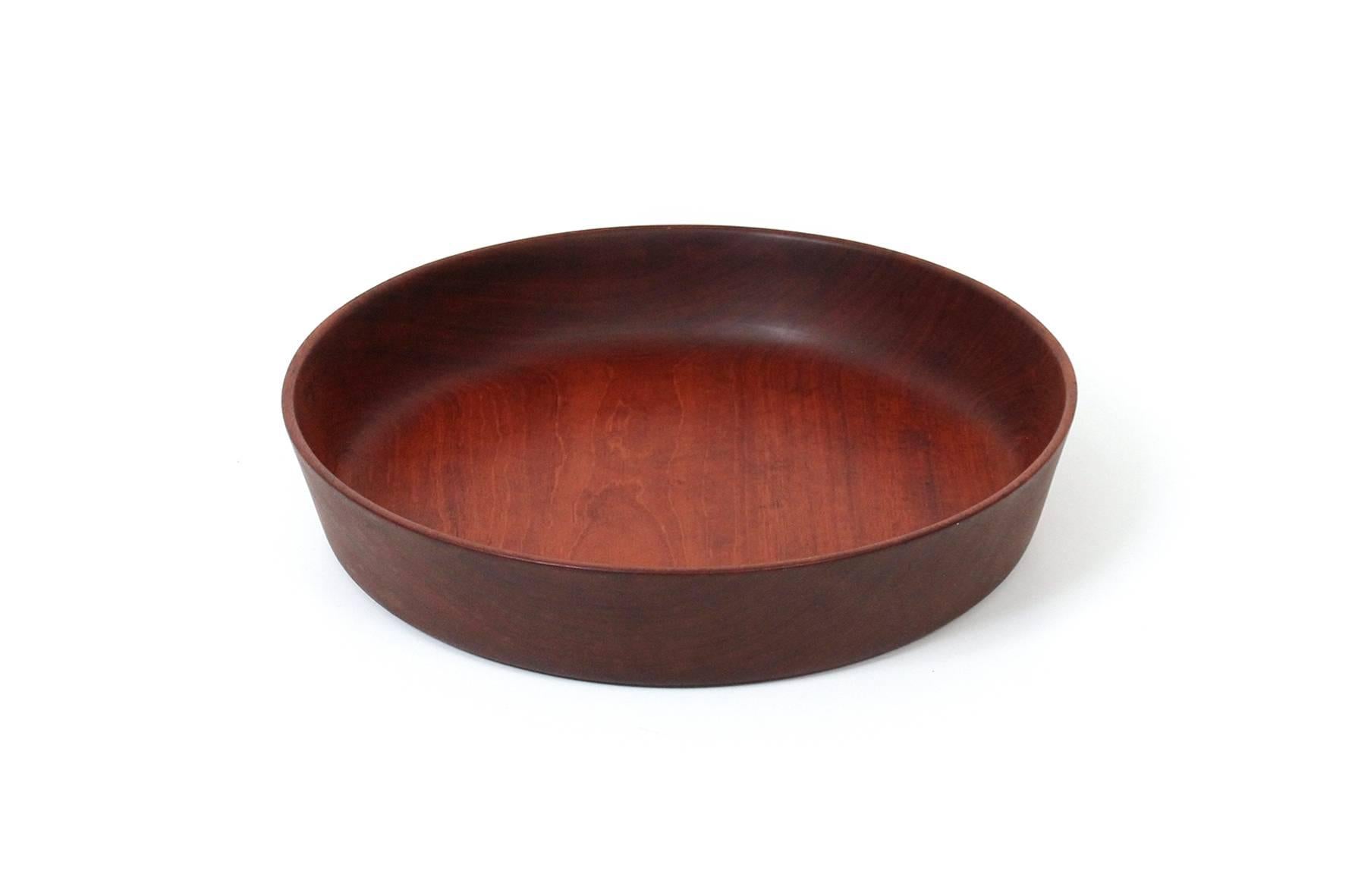 Mid-Century Modern Large Turned Wood Centerpiece Bowl by William Frost