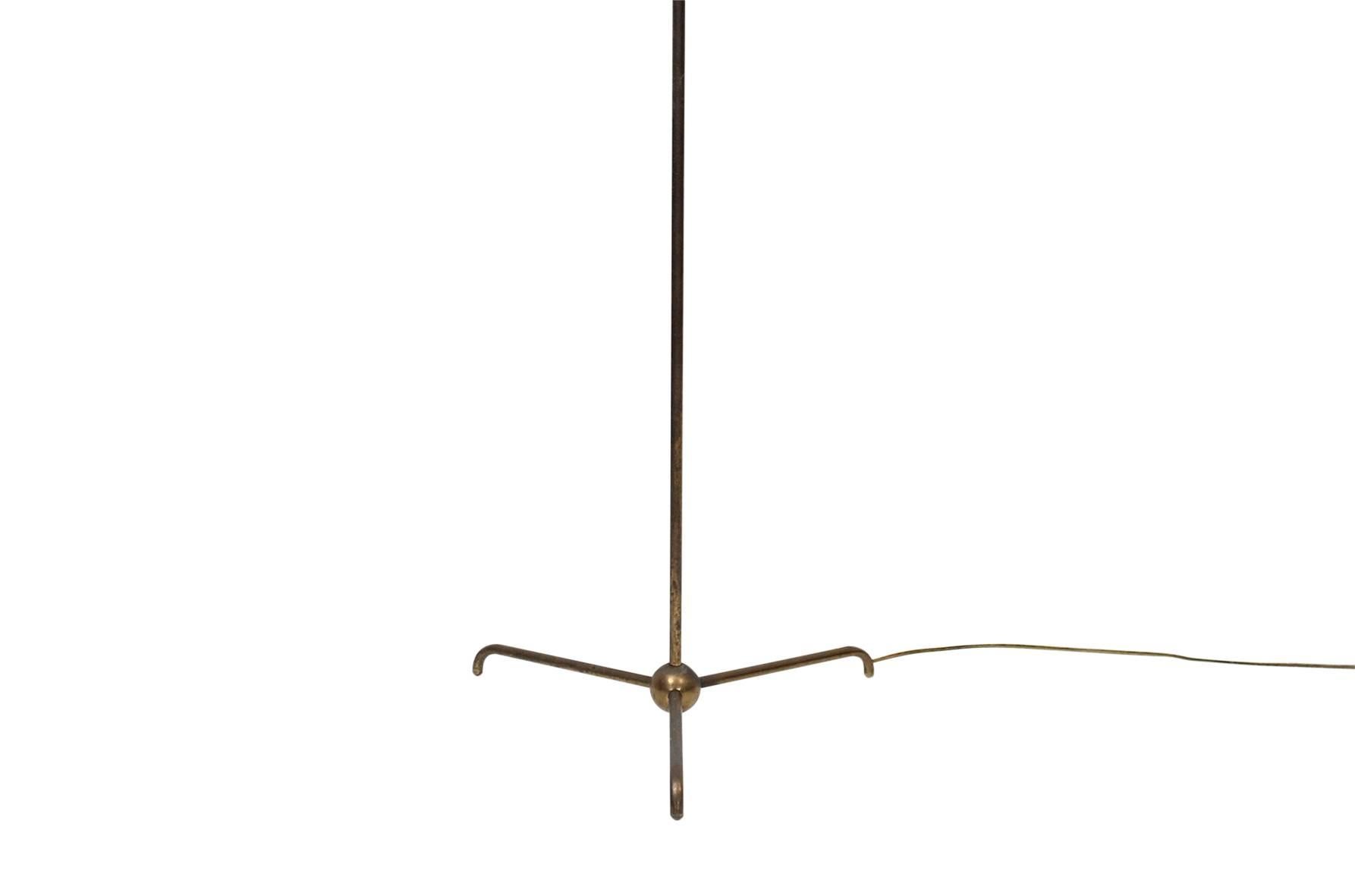 Mid-20th Century Rare T.H. Robsjohn-Gibbings Brass Floor Lamp