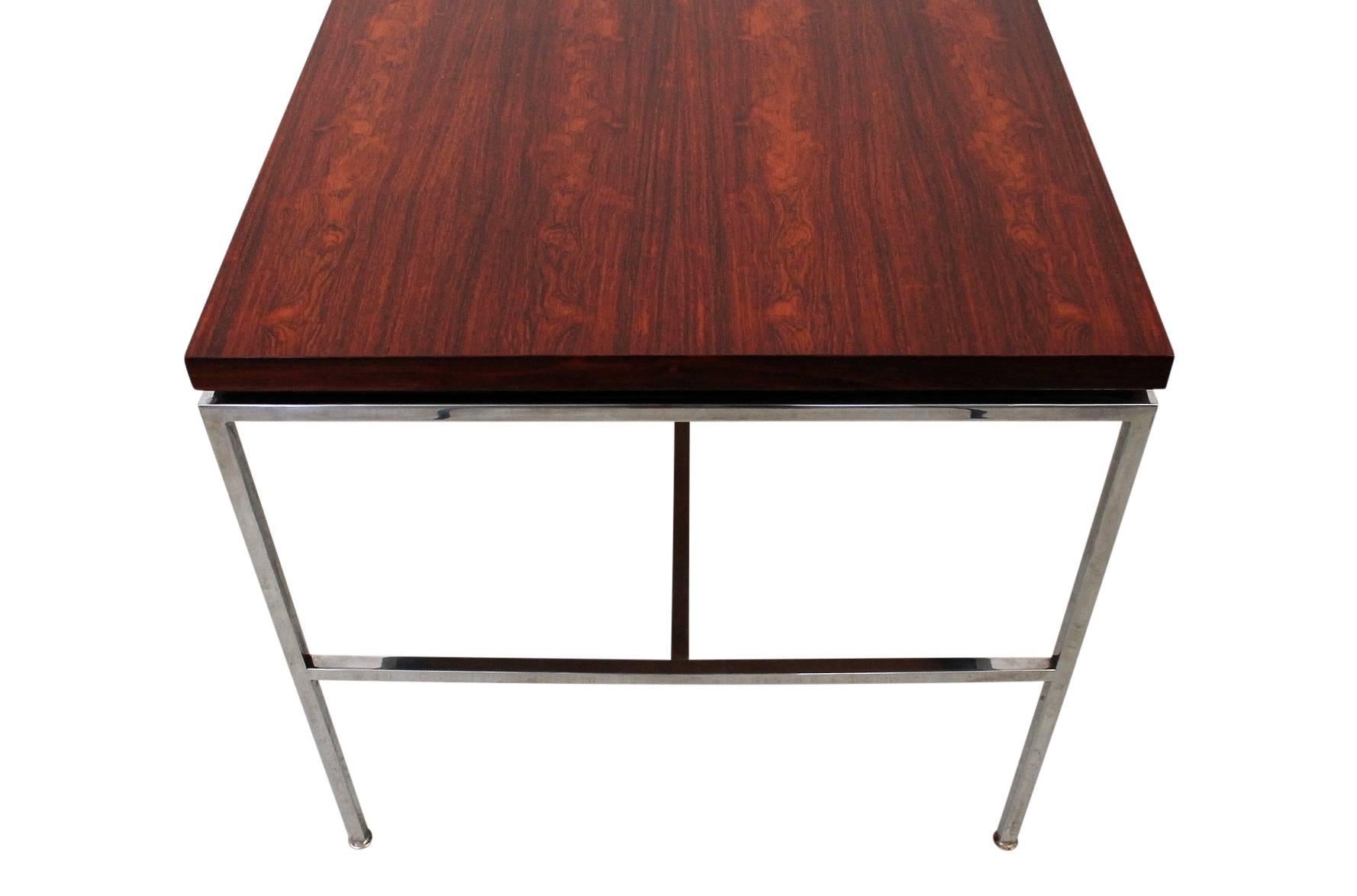 Minimalist Exotic Wood Desk by Drexel In Excellent Condition In Waltham, MA