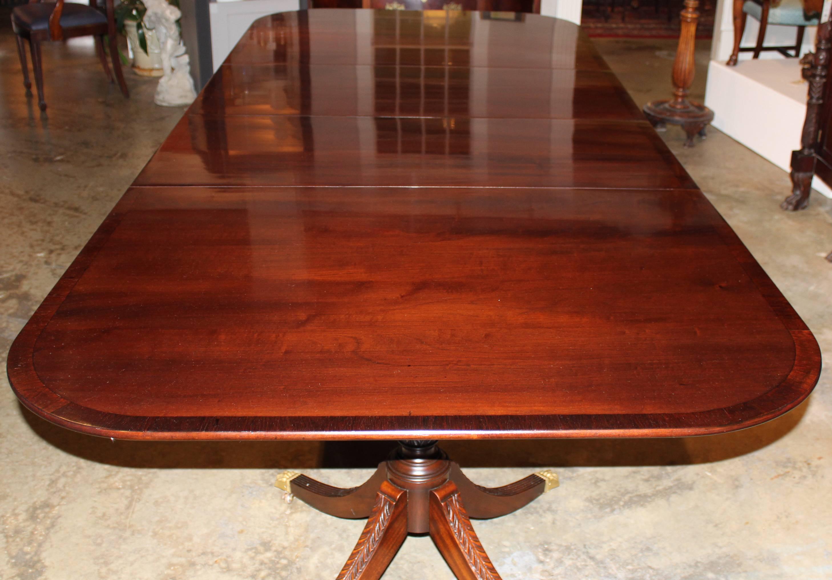 antique double pedestal dining table