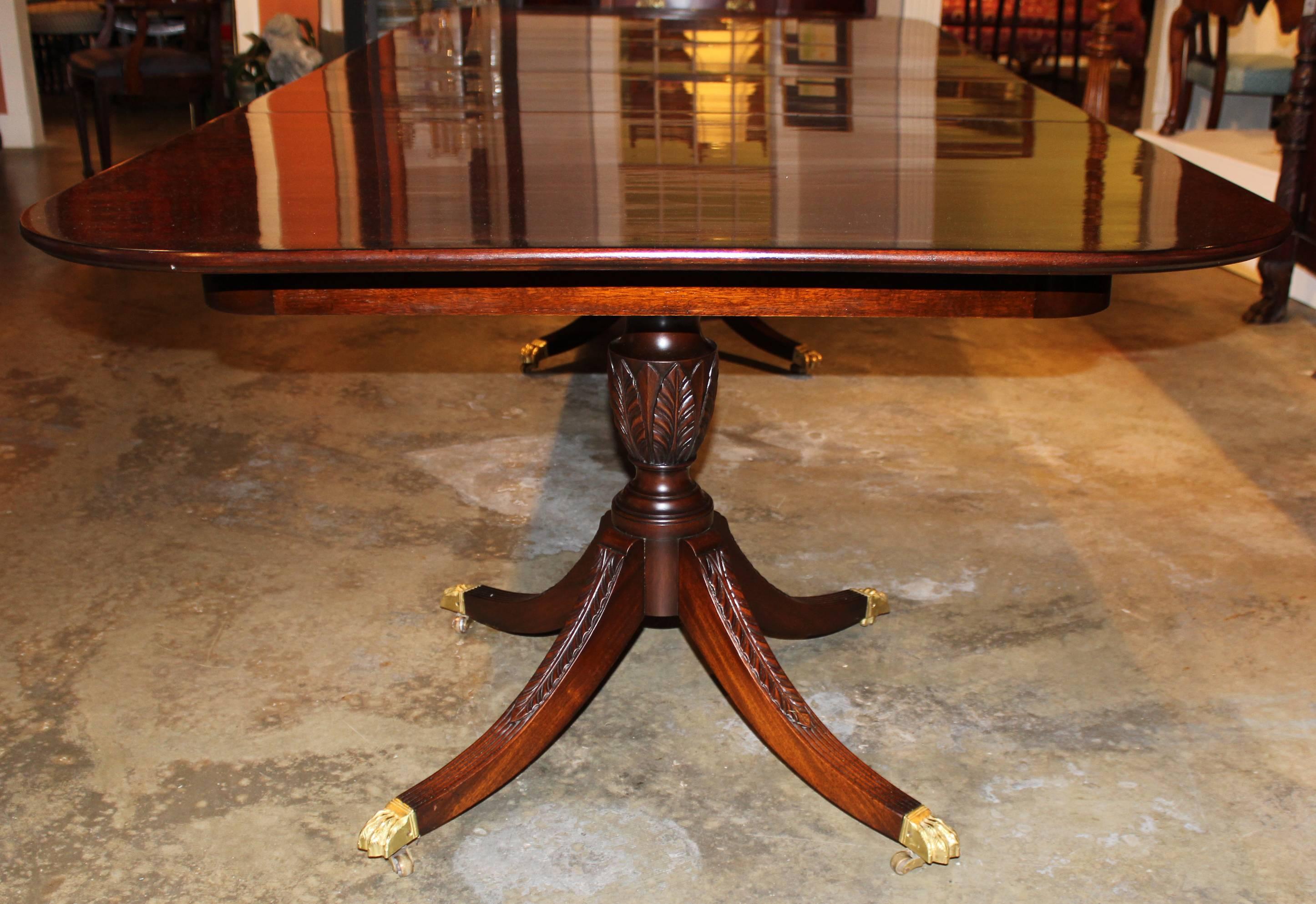 American Mahogany Double Pedestal Dining Table by Beacon Hill