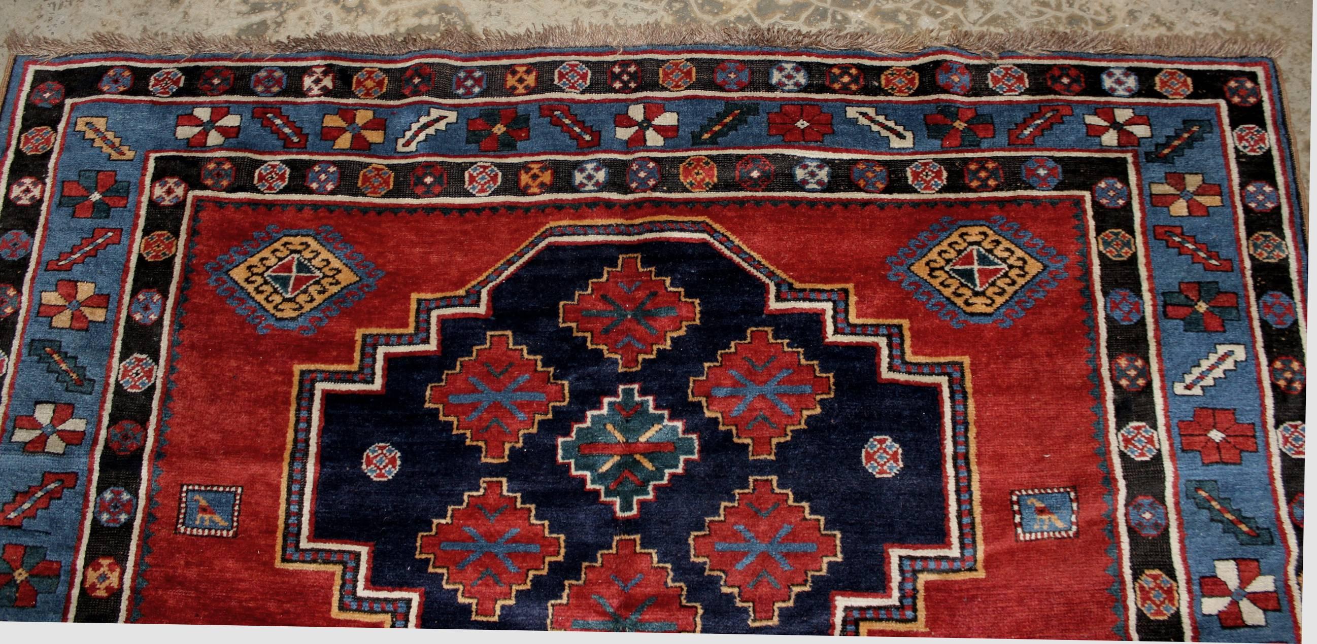 20th Century Kazak Scatter Rug or Carpet circa 1900