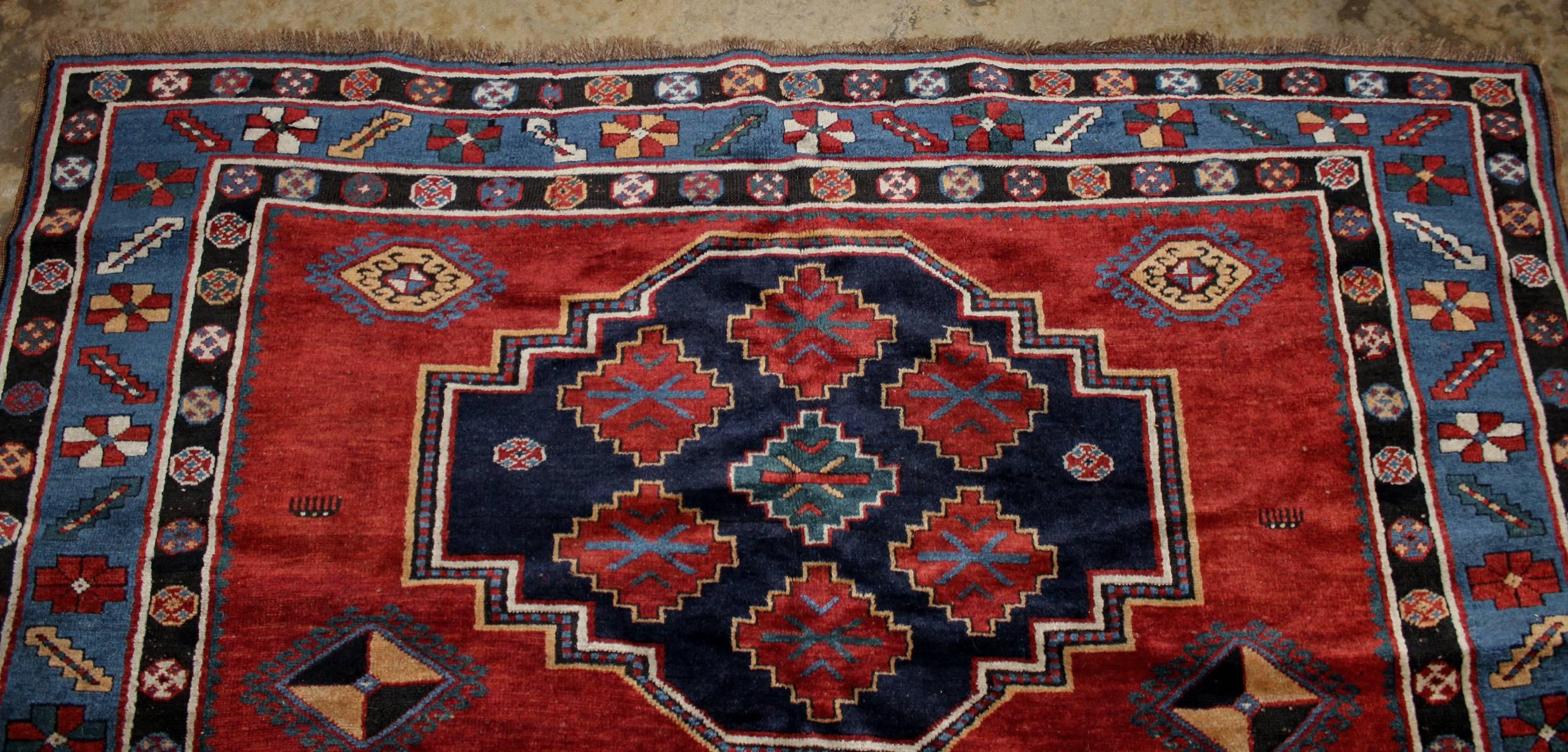 Kazak Scatter Rug or Carpet circa 1900 1
