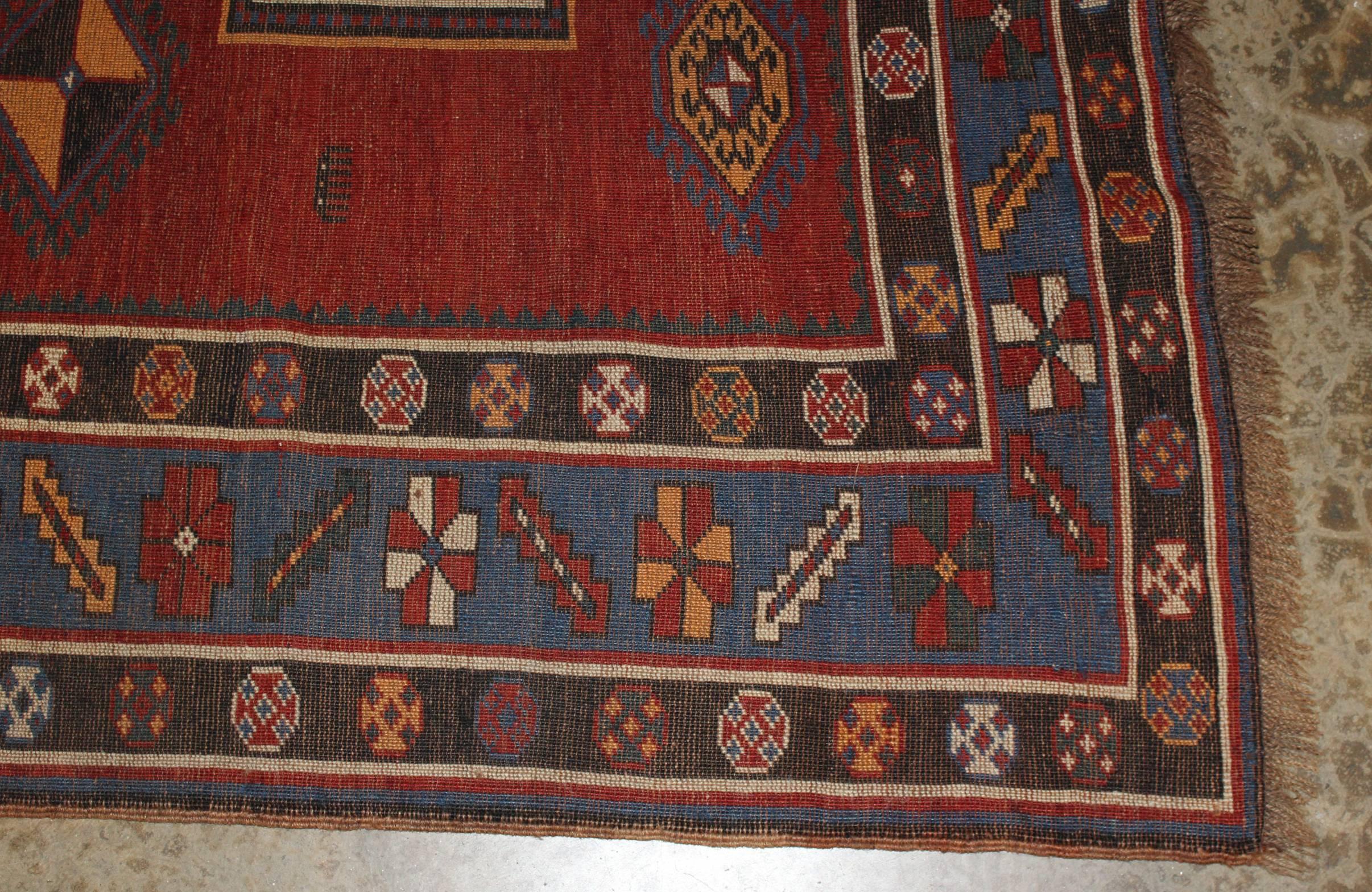 Kazak Scatter Rug or Carpet circa 1900 3