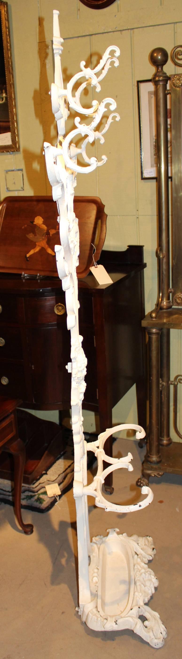 wrought iron hall tree