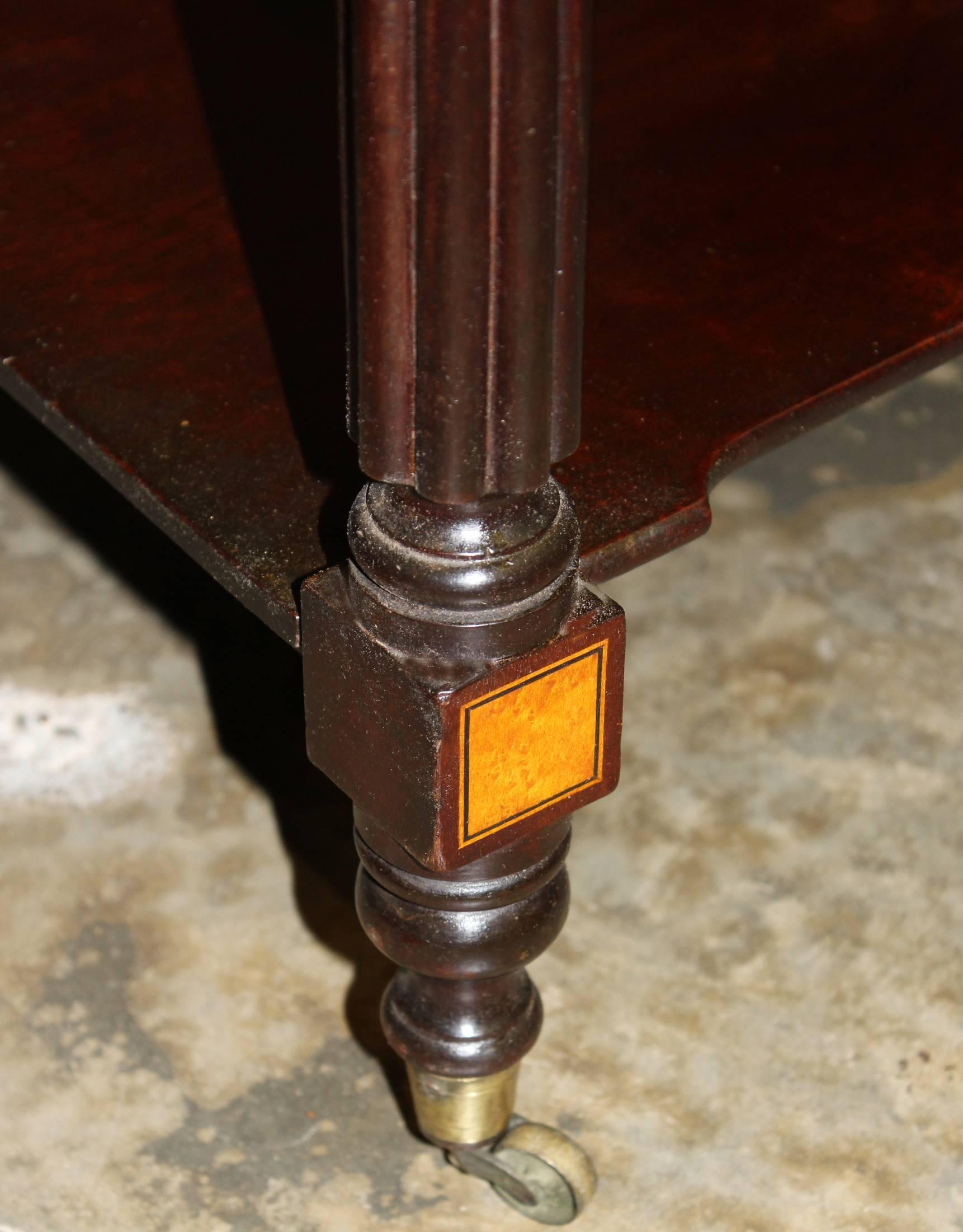 Two-Drawer Sheraton Side Table or Work Stand with Extensive Inlay, circa 1820 2