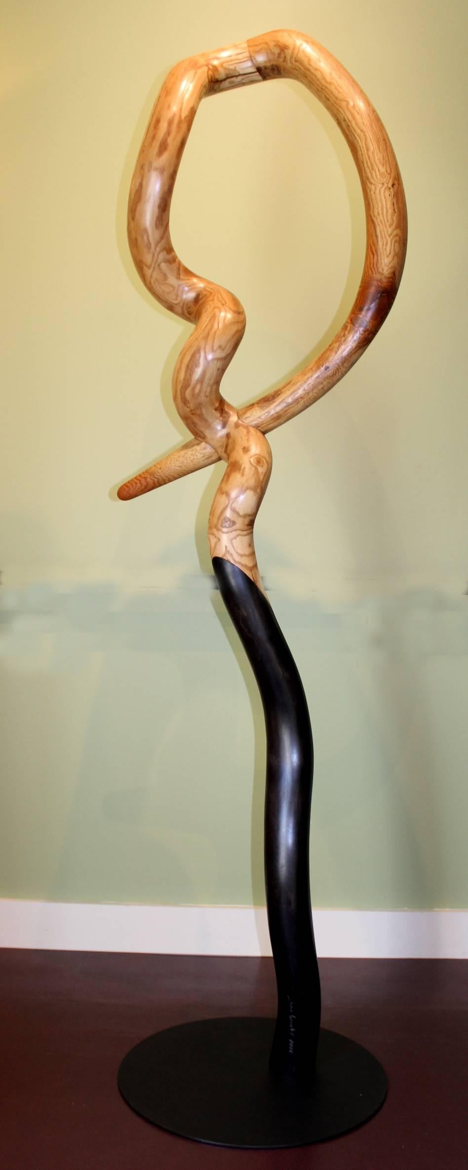 Modern Jon Brooks Abstract Wooden Sculpture 