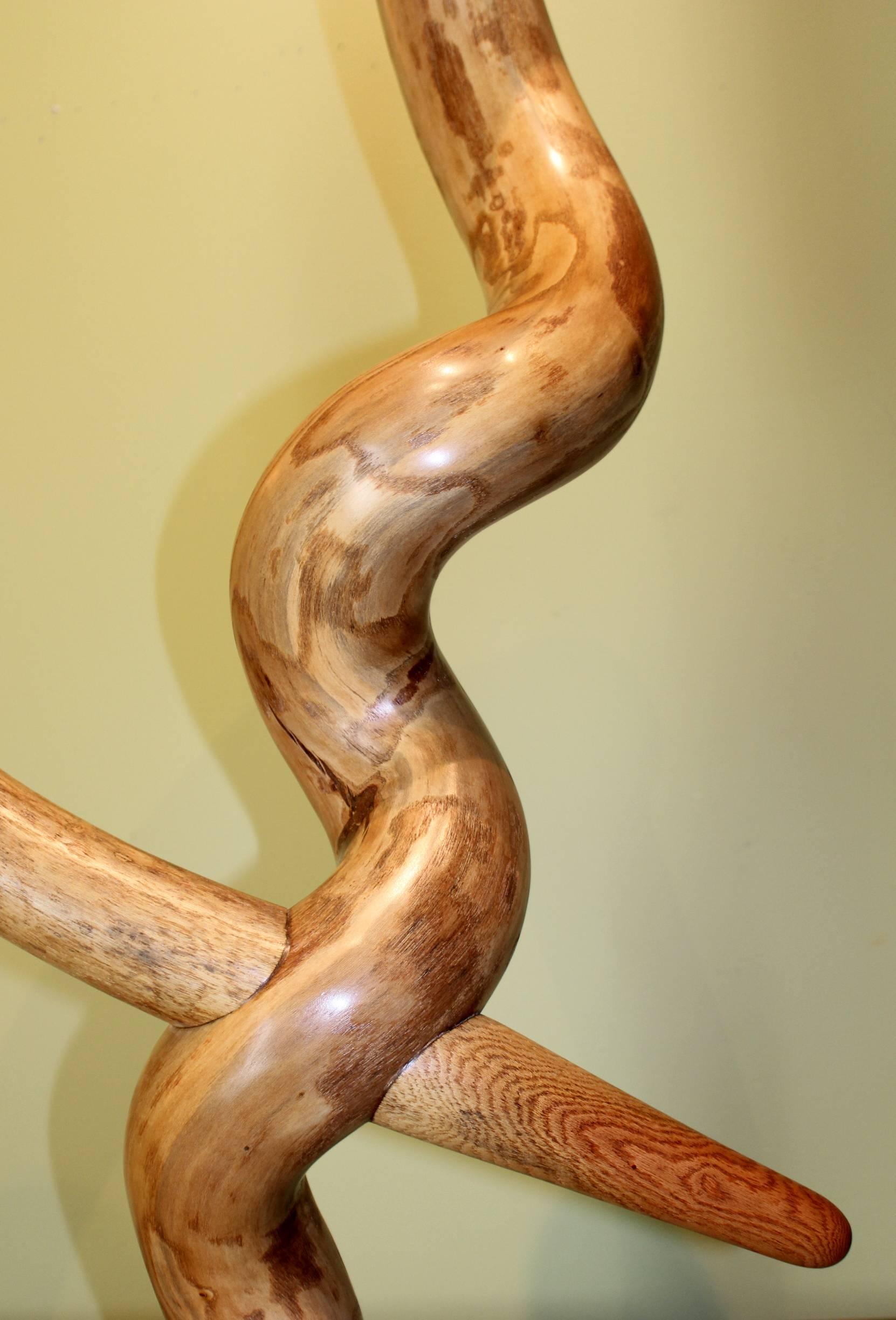 Contemporary Jon Brooks Abstract Wooden Sculpture 