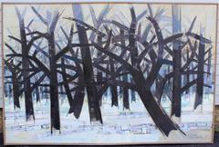 Gabor Peterdi Modernistisches Ölgemälde:: Winter II