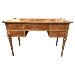 Louis XVI Style Brass Mounted Writing Desk