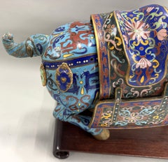 Colorful Chinese Cloisonne Figure of a Caparisoned Horse