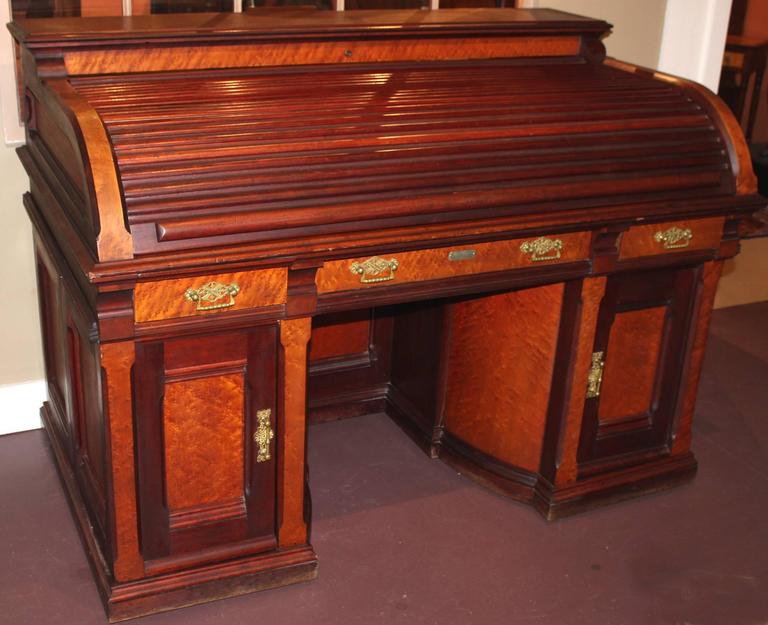 Rare Wooten Style Roll Top Desk By D S Rickaby Quebec At 1stdibs Canadian Rare Wooten Style Roll Top Desk By D S Rickaby Quebec For