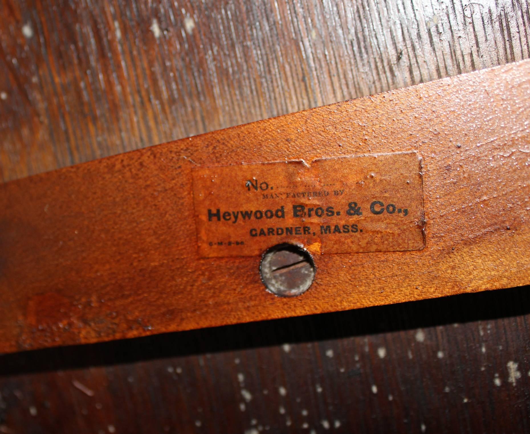 Heywood Bros & Co Oak Two-Tier Wicker and Oak Oval Table 4