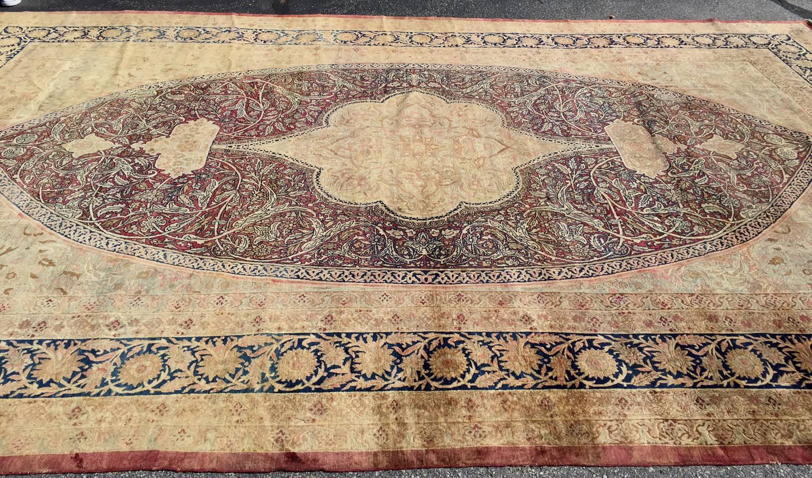Persian 20th Century Imperial Kerman Large Room Size Handwoven Rug