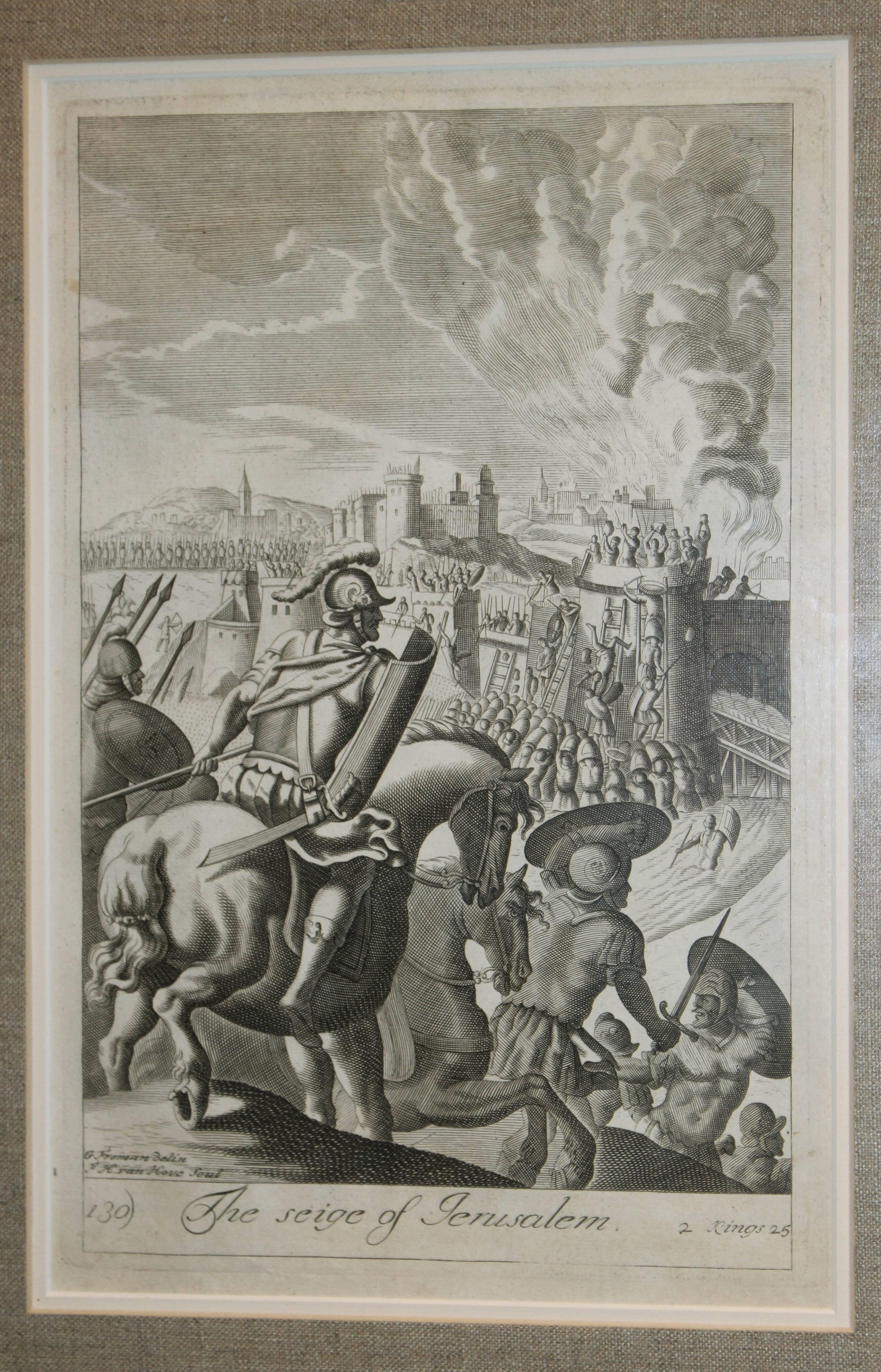Europeo Set di otto incisioni europee sul fuoco di G. Freeman ben incorniciate in vendita