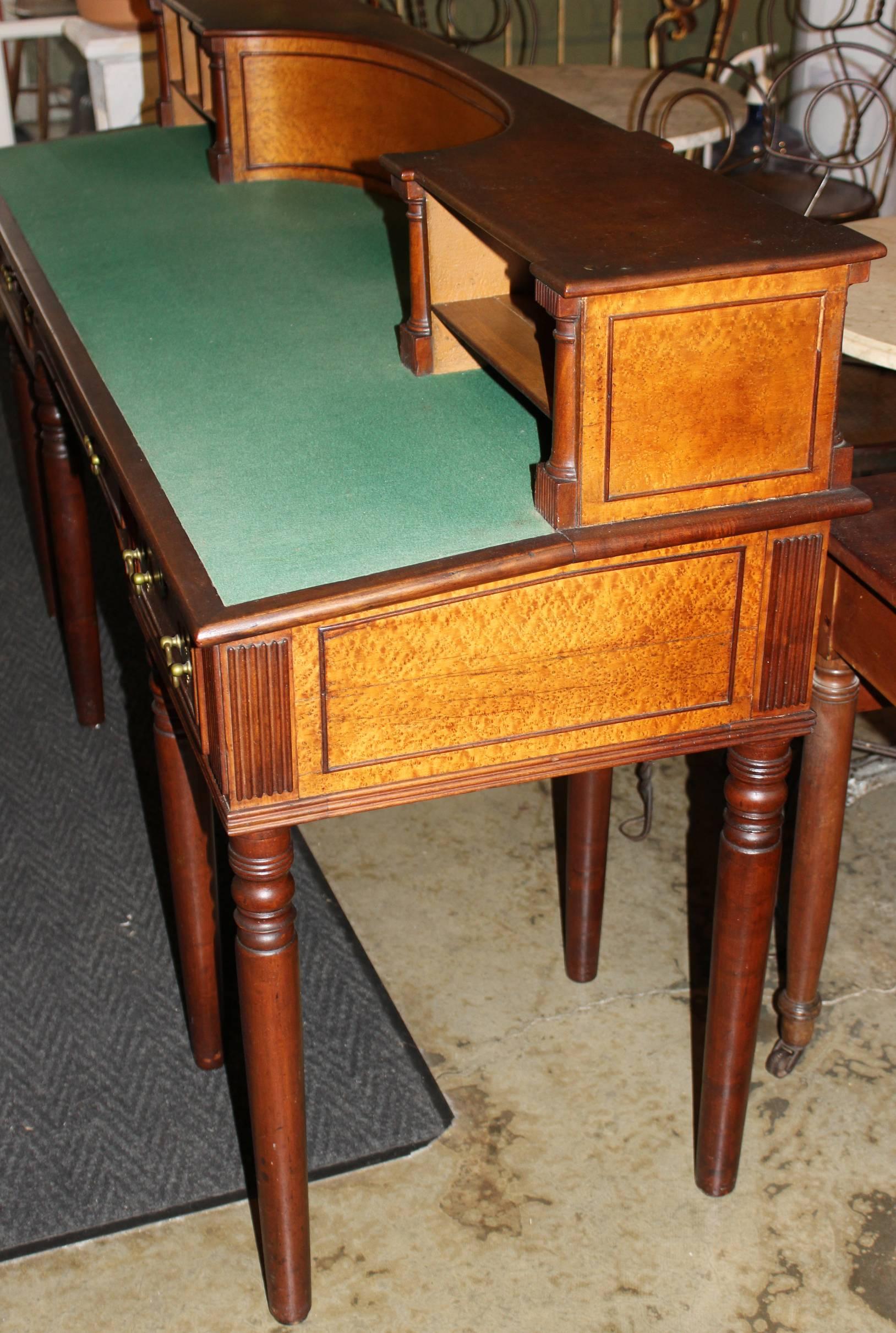 Carved 19th Century Porter Blanchard Bird's-eye Maple Concord NH State House Desk