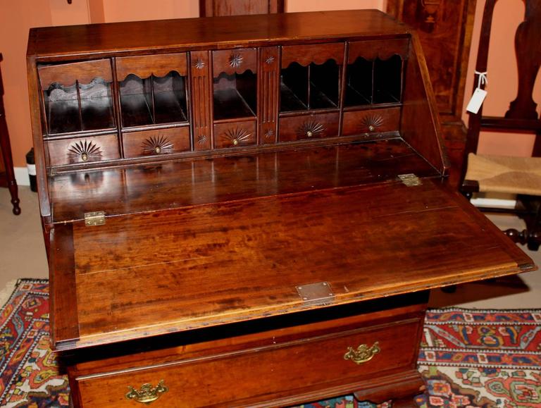 18th Century Chippendale Slant Front Desk With Secret Compartments