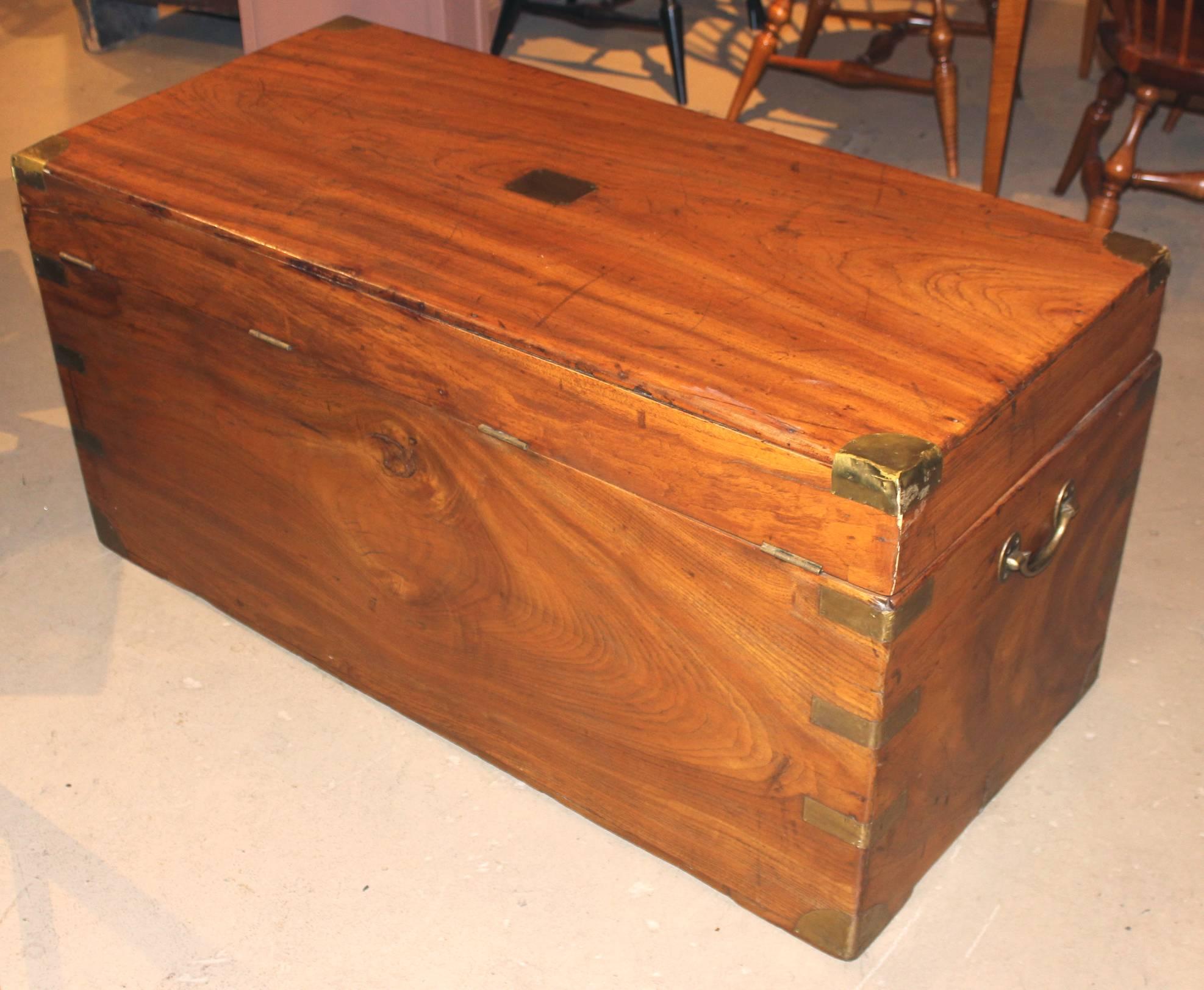 Chinese China Trade Camphor Wood Trunk or Campaign Chest, circa 1800