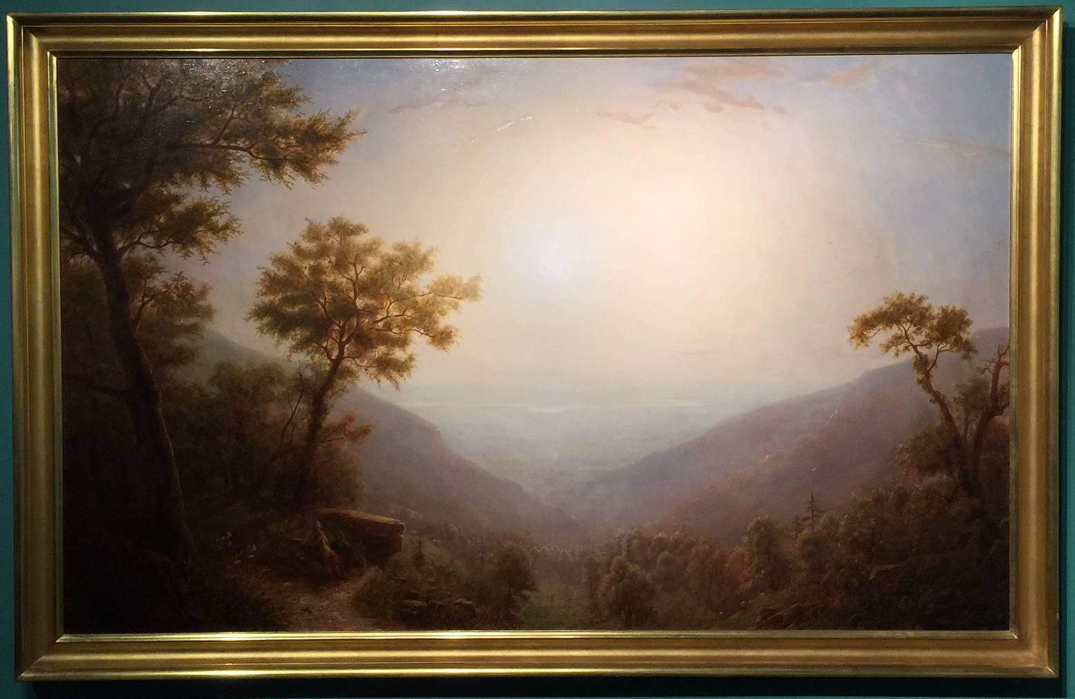 This spectacular landscape was painted by contemporary American artist Erik Koeppel (1980-). Koeppel was born in Oregon and later settled in the White Mountains of New Hampshire, where he has become well-known for his mastery of traditional