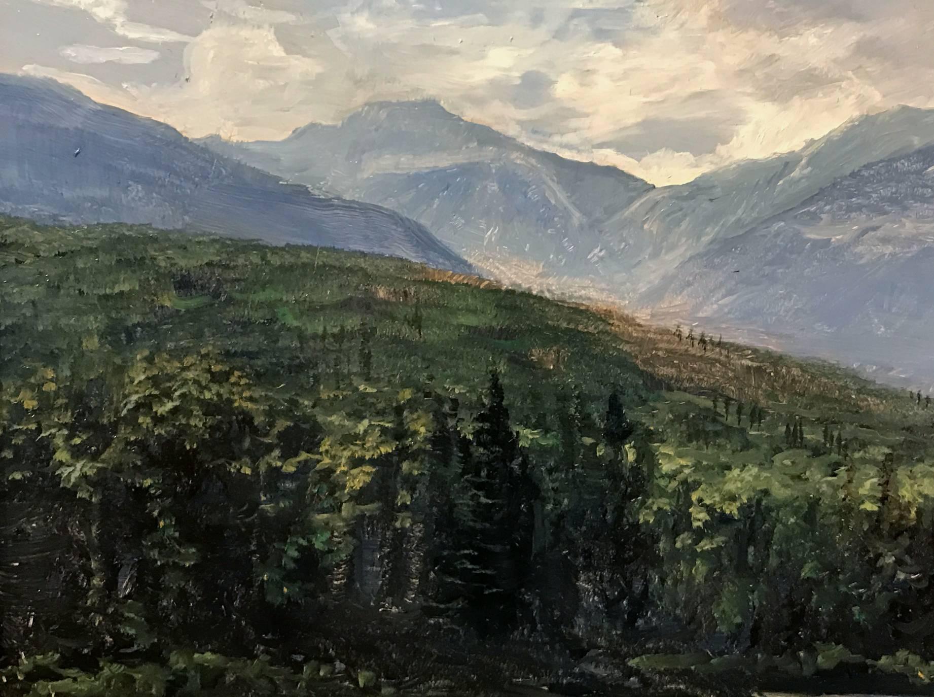 Contemporary Erik Koeppel NH White Mountain Landscape of Mount Adams