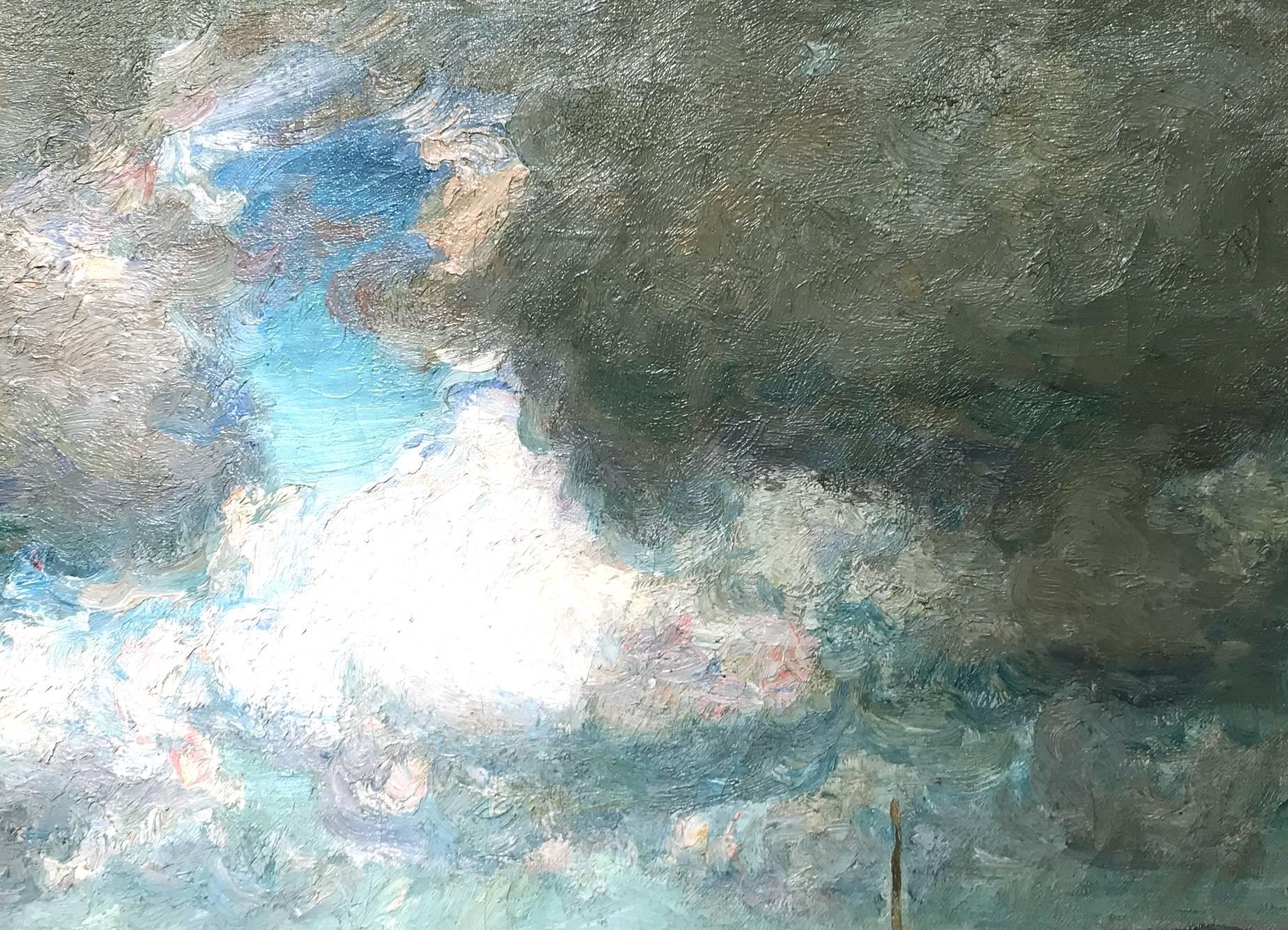 Américain Augustus B. Koopman:: peinture à l'huile impressionniste de la côte 