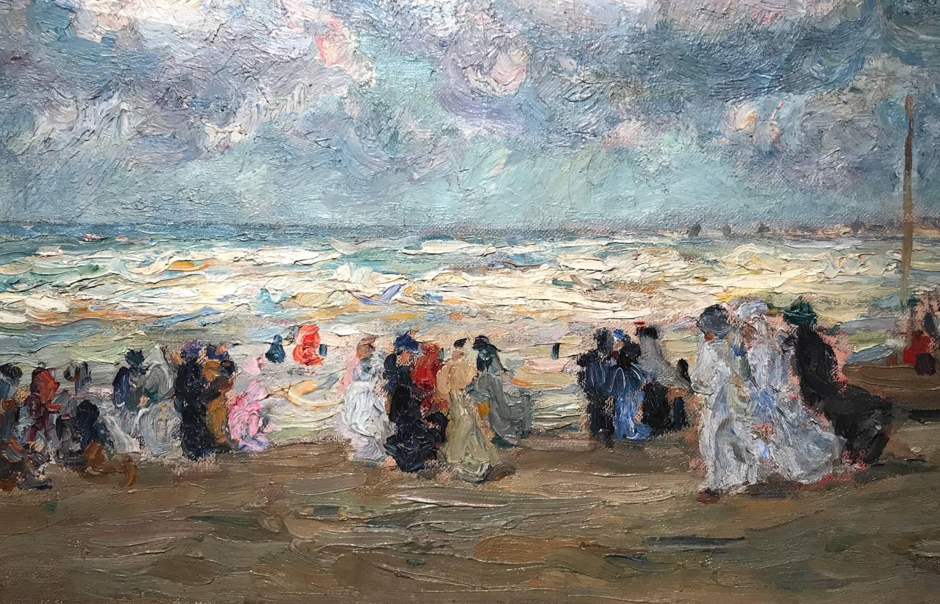 Augustus B. Koopman:: peinture à l'huile impressionniste de la côte 