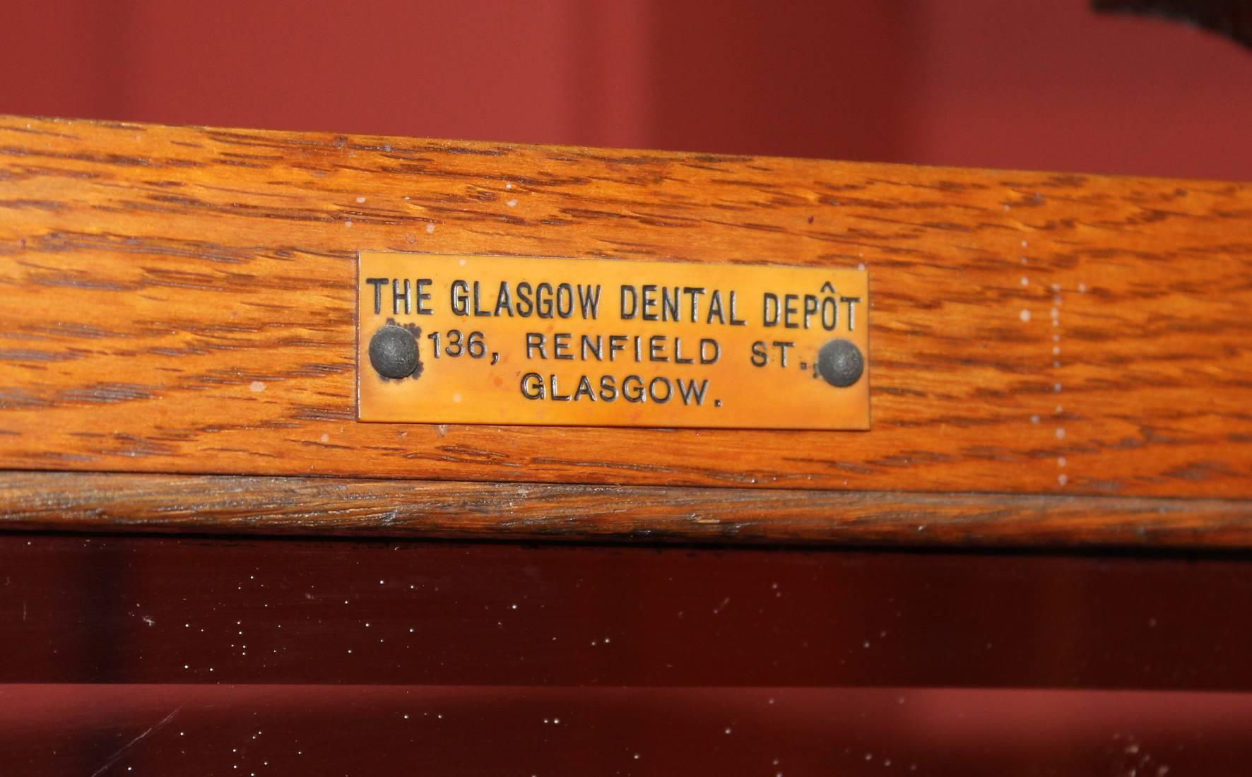 Early 20th Century Glasgow Oak Art Nouveau Inlaid Dental Cabinet 2
