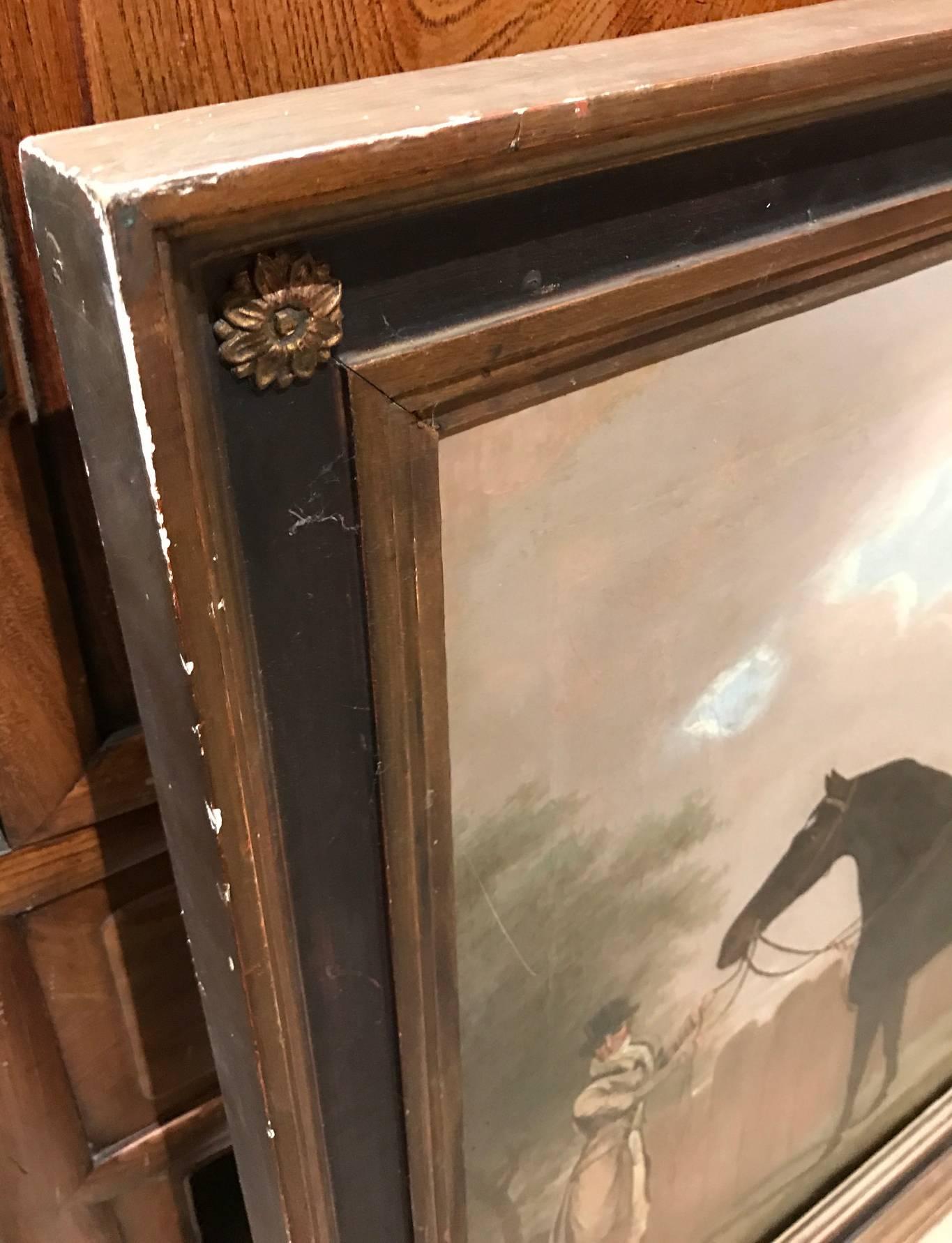 Clifton Tomson Equestrian Oil Painting of Horse and Jockey, Nottingham, 1809 2
