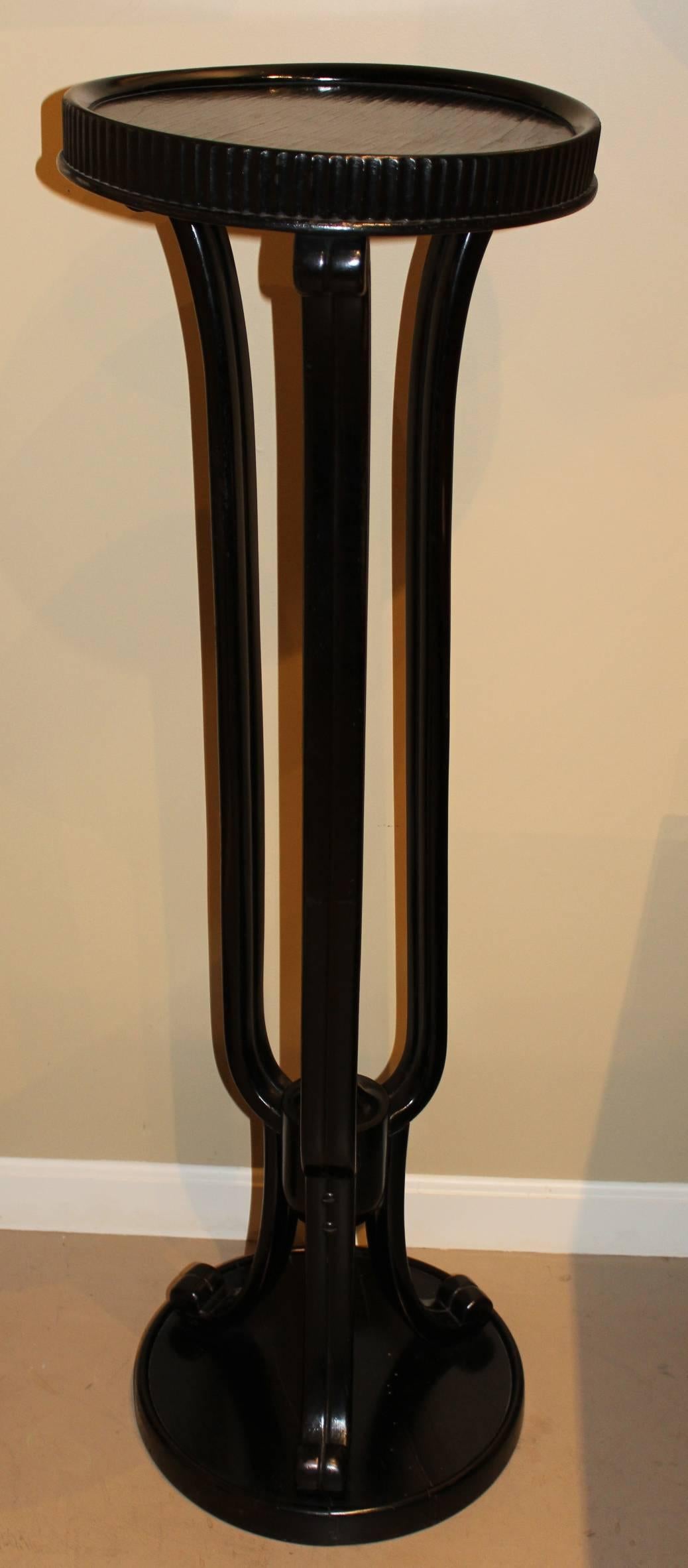 Austrian Ebonized Wooden Pedestal Designed by Otto Prutscher for Thonet For Sale