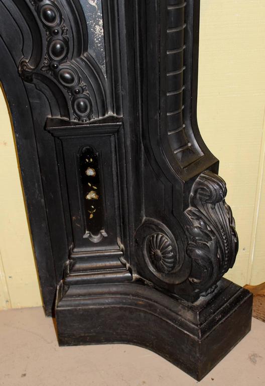 Exceptional Hiram Tucker Boston MA Cast Iron Fireplace Mantel with