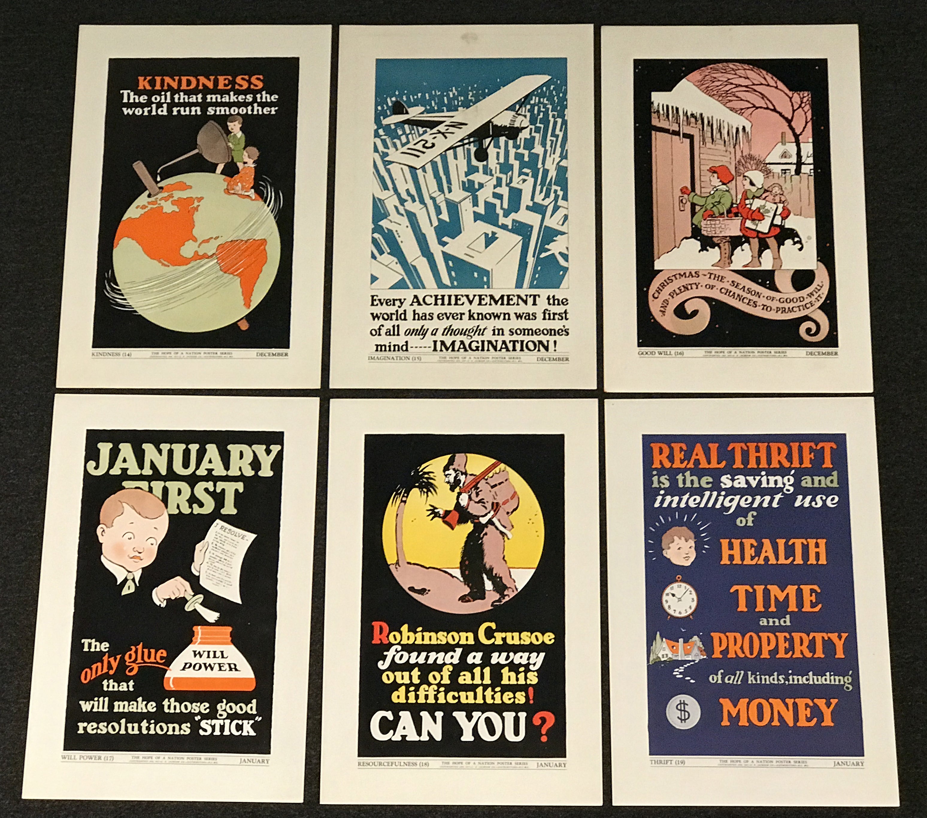 Collection of 39 “Hope of a Nation” Poster Series Educational 