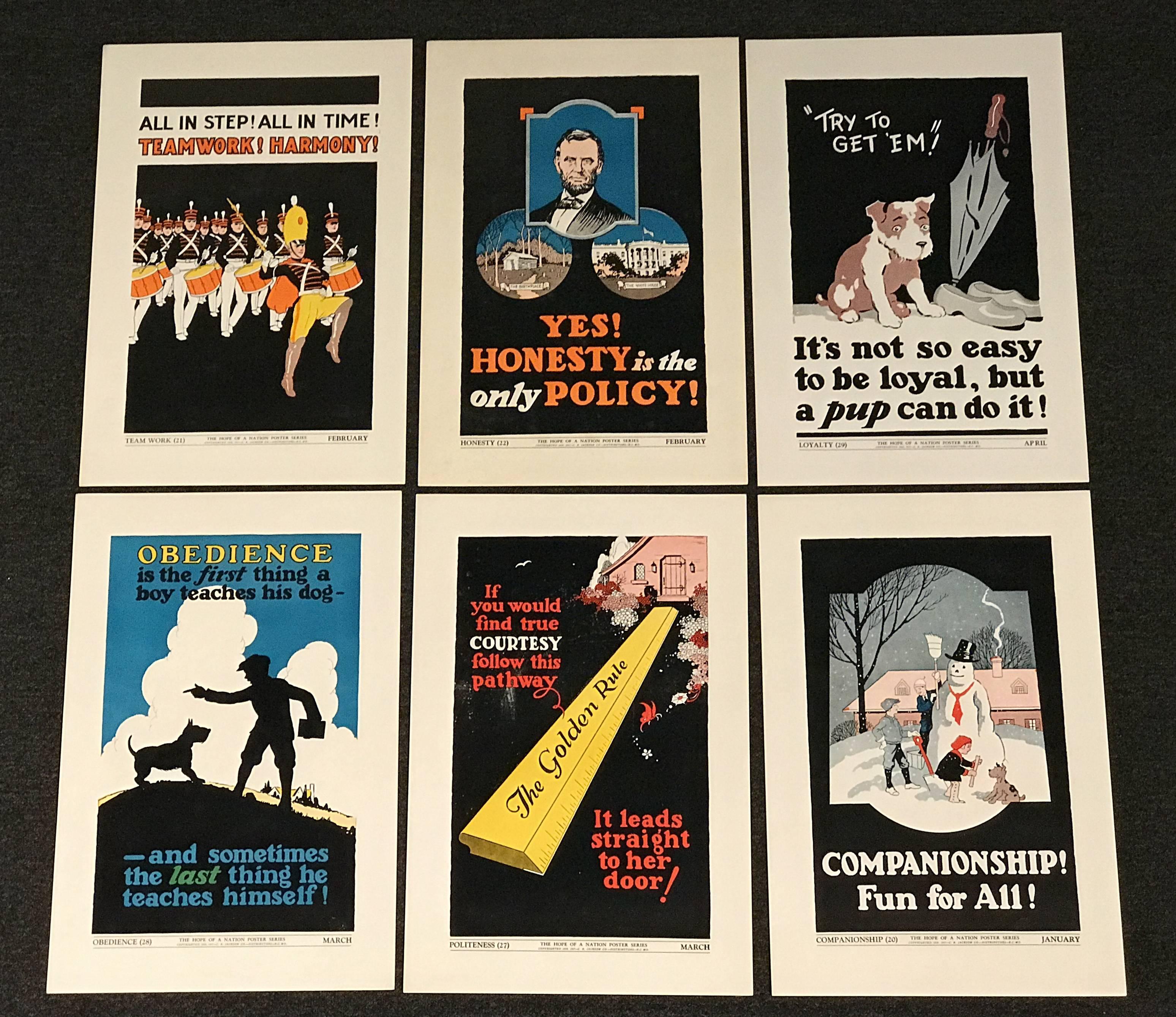 Collection of 39 “Hope of a Nation” Poster Series Educational 