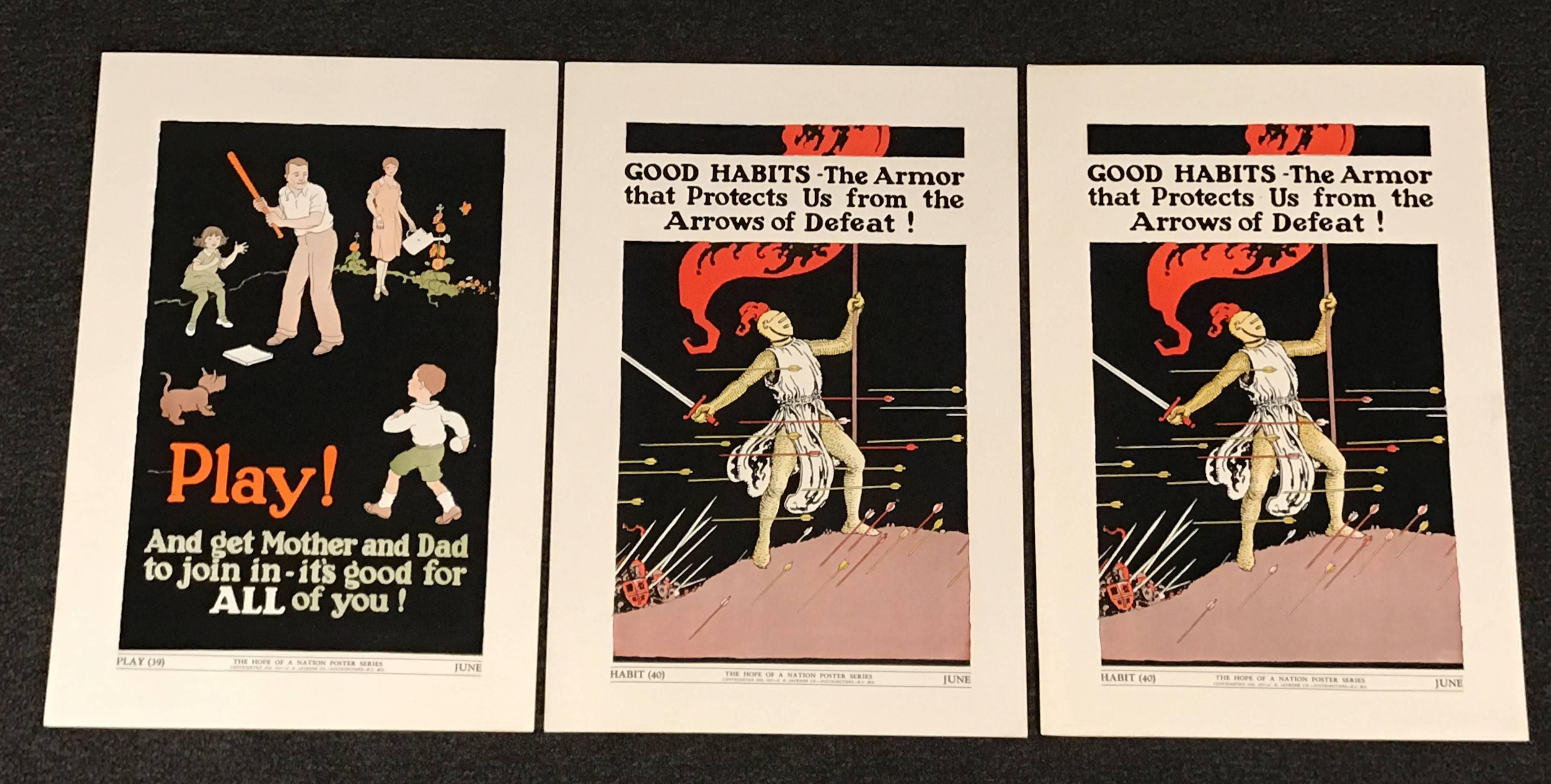 Collection of 39 “Hope of a Nation” Poster Series Educational Posters circa 1937 3