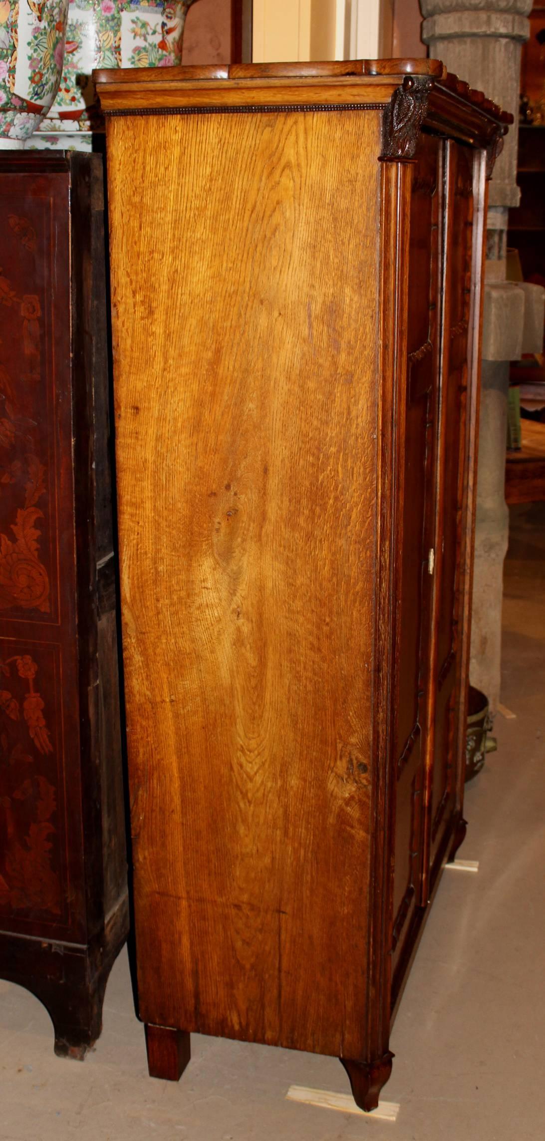 Diminutive 19th Century French Fruitwood Armoire In Good Condition In Milford, NH