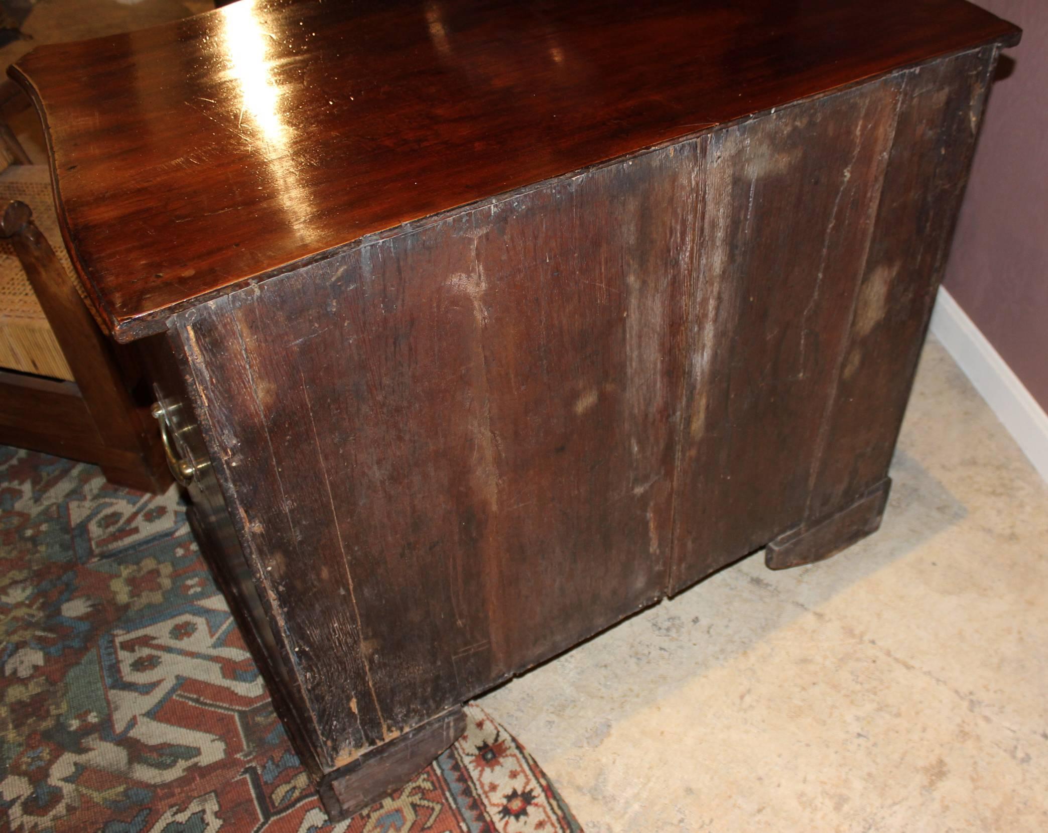 18th Century English Mahogany Serpentine Four Drawer Chest of Superb Proportion 2