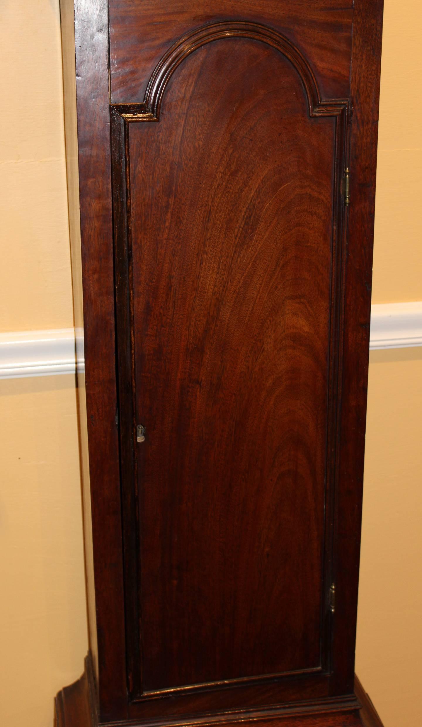 18th Century English Mahogany Tall Clock by William Strickland, Tenterden 1