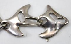 Georg Jensen Denmark Sterling Silver Link Bracelet, Amoeba by Henning Koppel