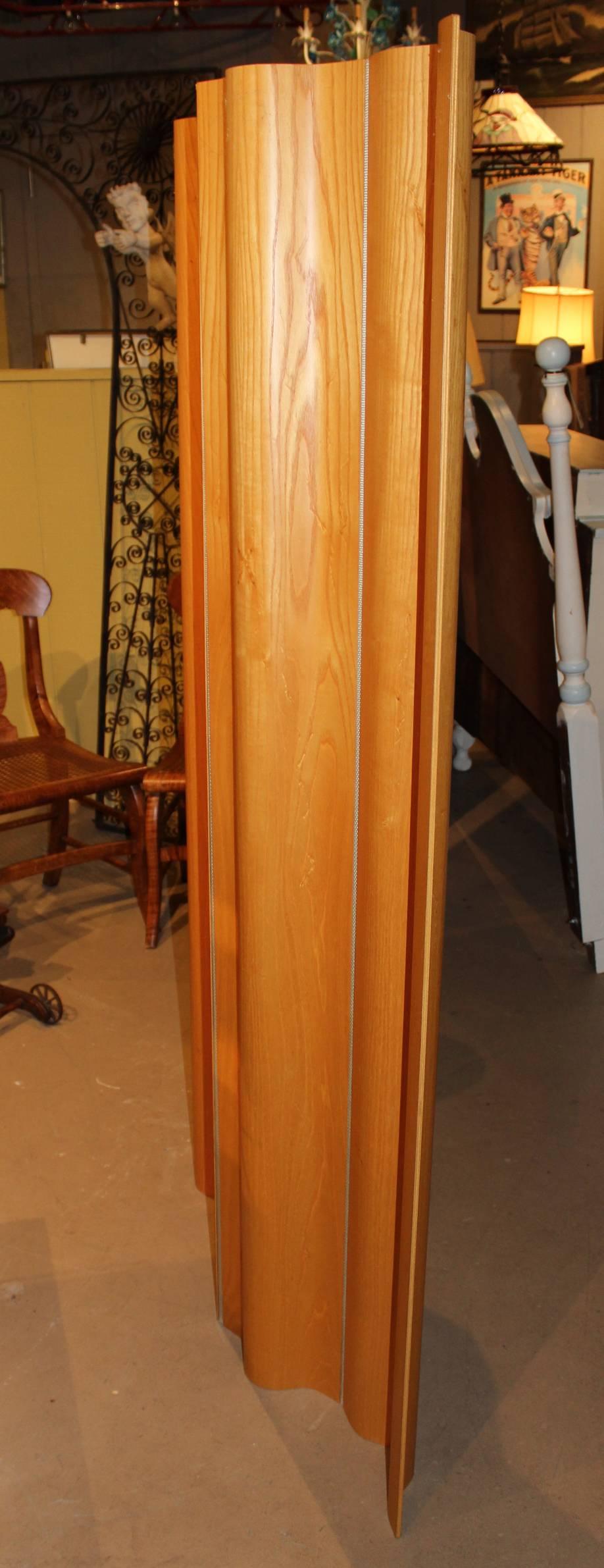 Eames Birch Plywood Six Panel Folding Screen for Herman Miller In Excellent Condition In Milford, NH