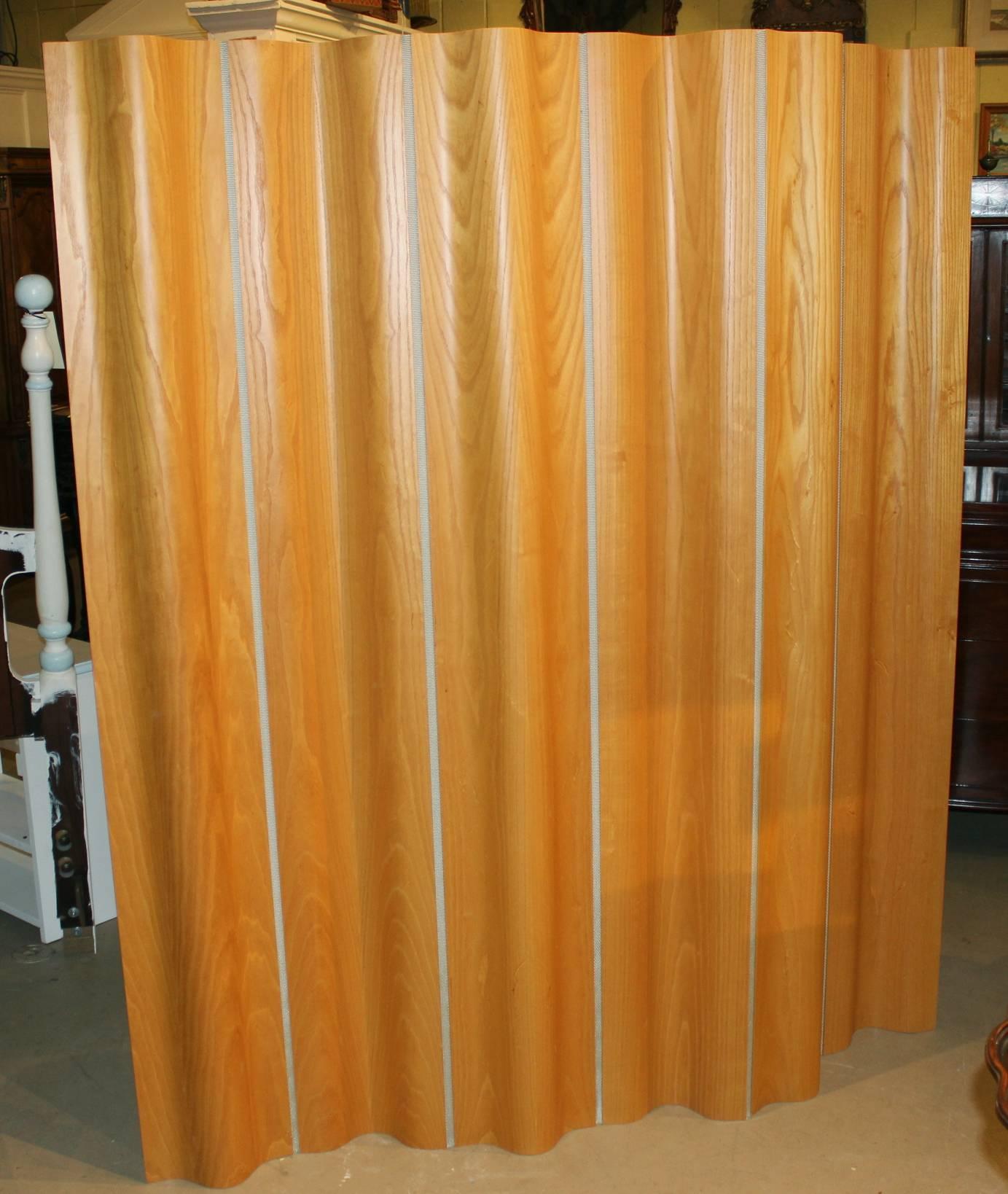20th Century Eames Birch Plywood Six Panel Folding Screen for Herman Miller