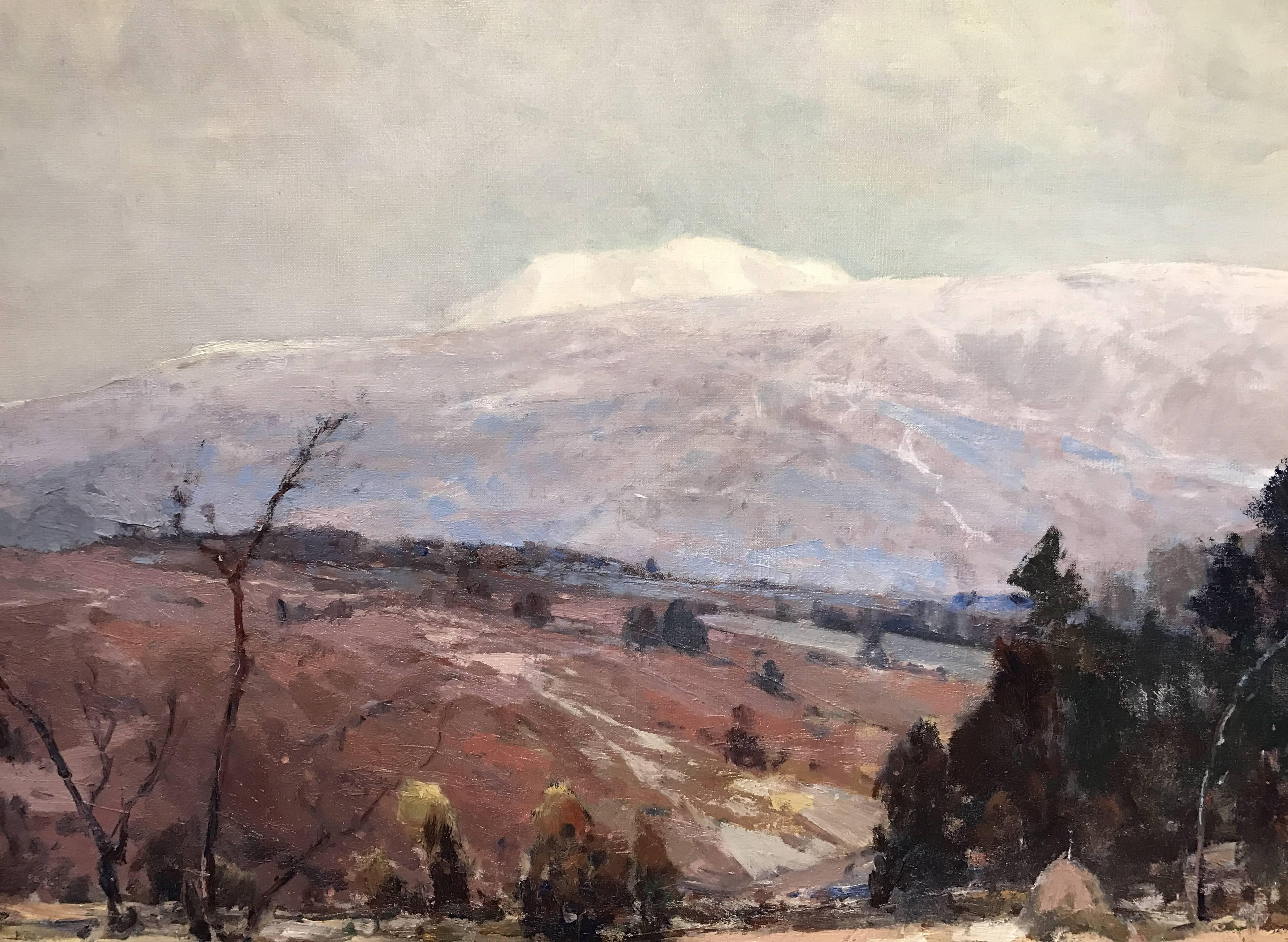 American Chauncey Foster Ryder Landscape Oil Painting, First Snow on Moosilauke, NH