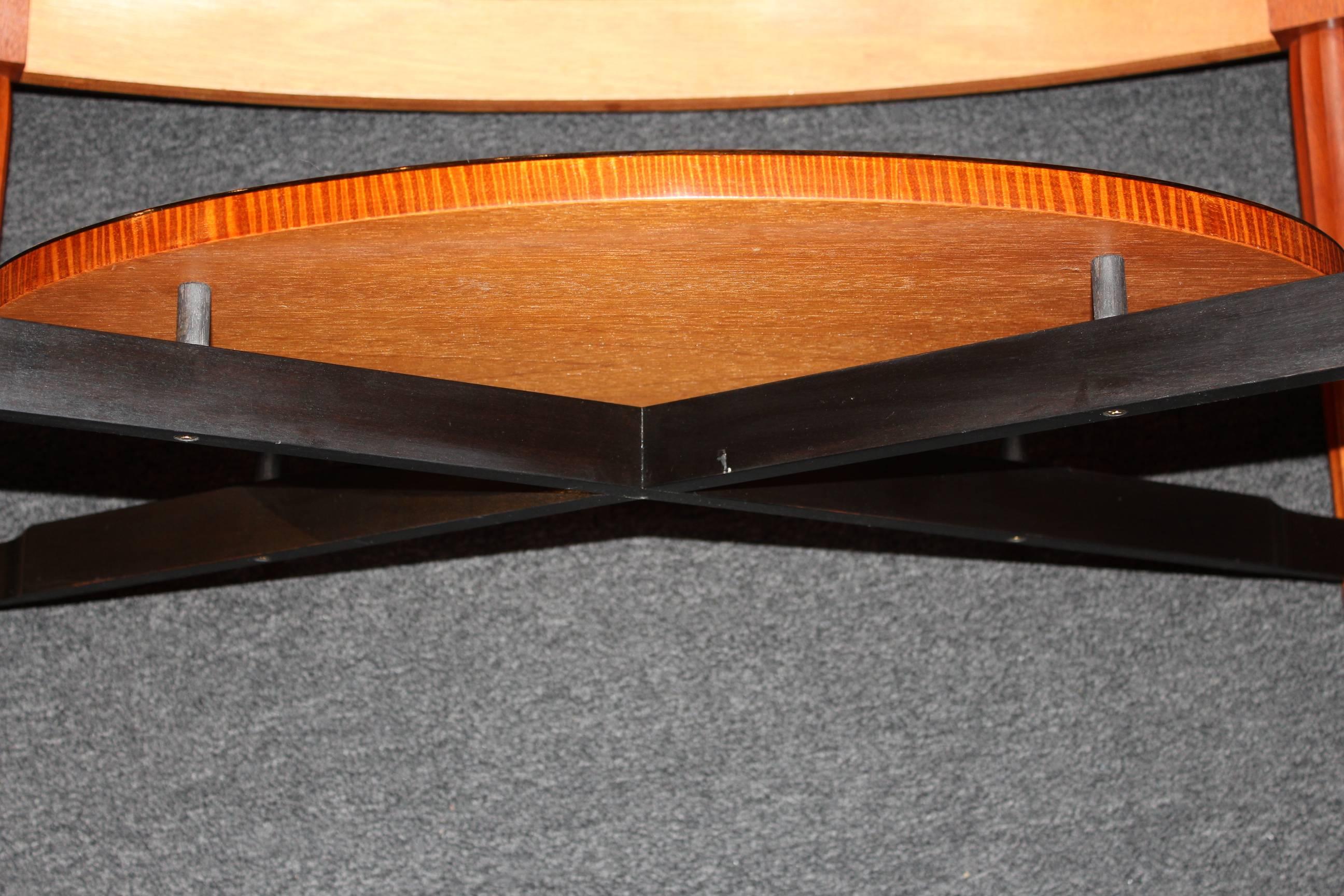Terry Moore NH Furniture Master Artisan Made Oval Tiger Maple Coffee Table 2