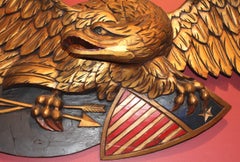 Carved Polychrome Gilt Eagle Attributed to the Boston Artistic Carving Company