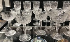 Exceptional Quality Cut Glass Stemware Set, 42 pcs