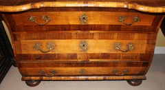 18th Century German Walnut Commode with Contrasting Marquetry Inlay