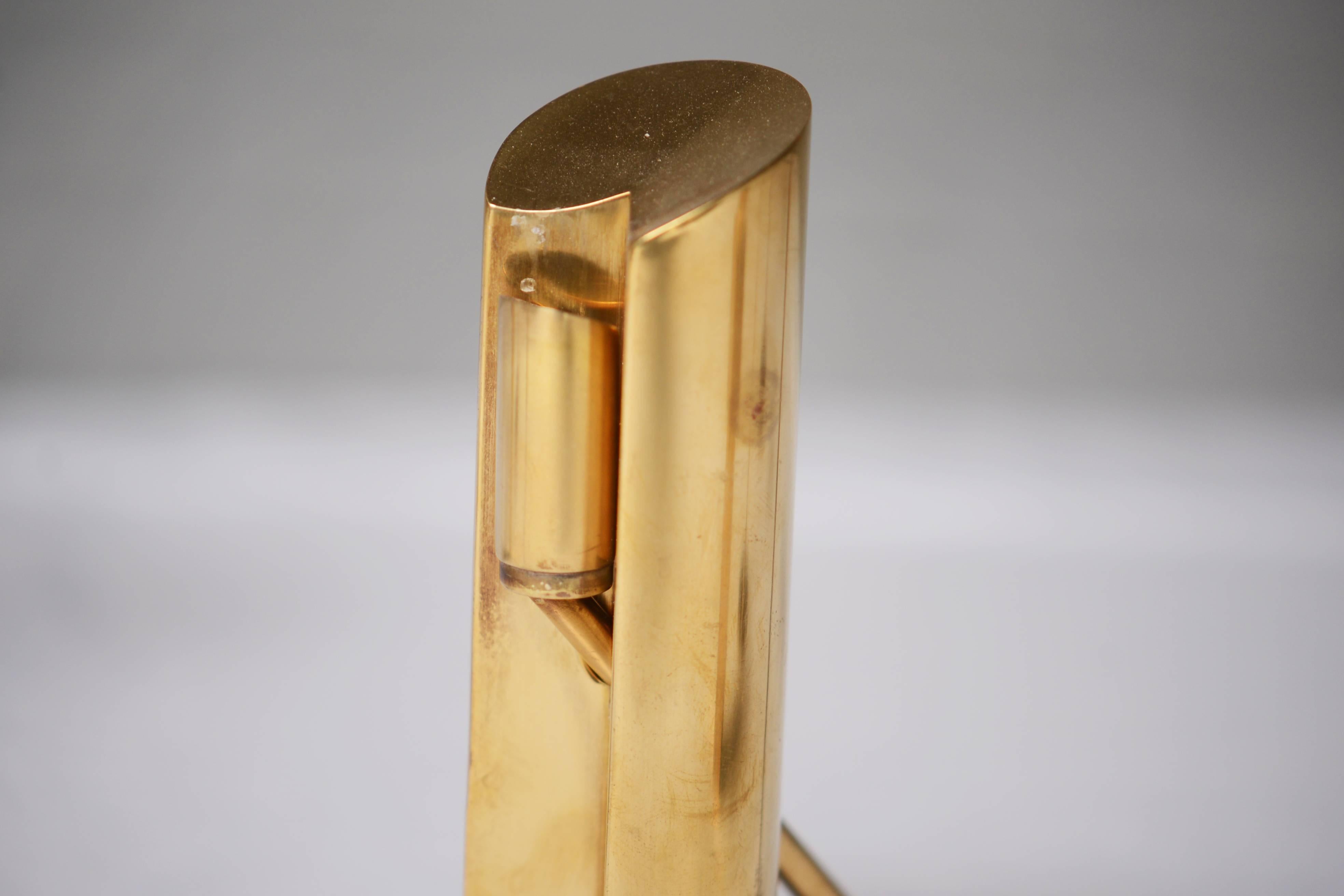 Pierre Forsell Rare Set of Nine Brass Candlesticks, Skultuna, Sweden For Sale 3