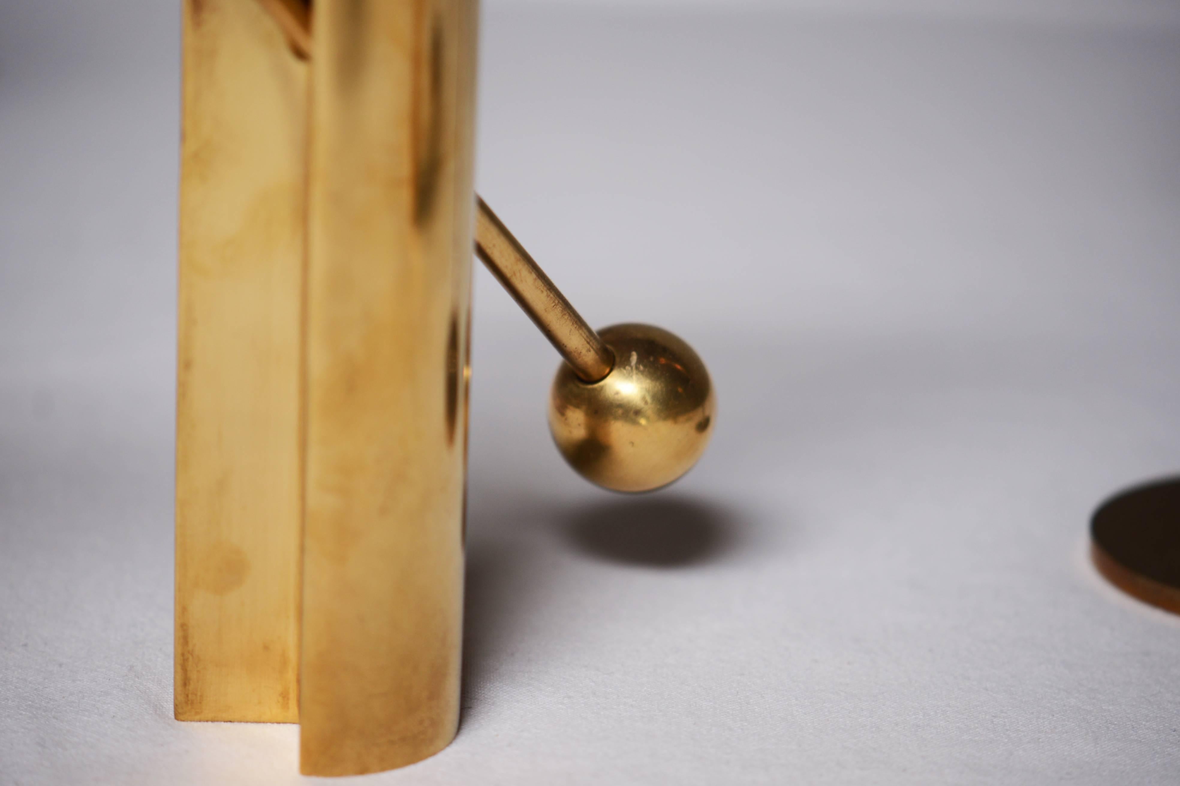 Pierre Forsell Rare Set of Nine Brass Candlesticks, Skultuna, Sweden For Sale 4