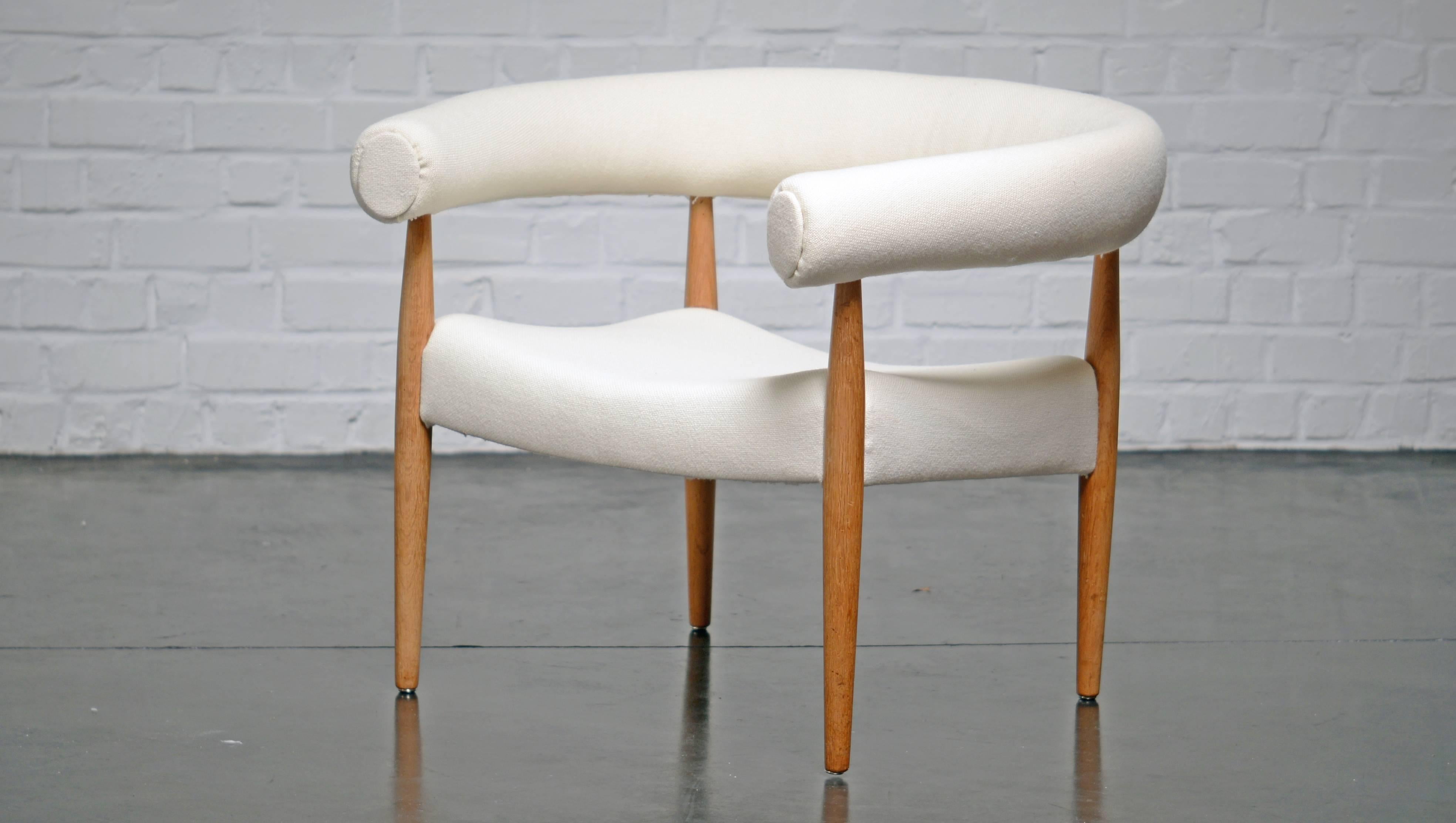 Danish Nanna Ditzel Pair of Sausage Easy Chairs Made by Kolds Savværk, 1958 For Sale