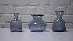 Erik Hoglund Handmade Vases by the Artist for Boda, Sweden, 1960s