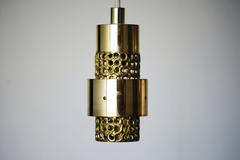 Pierre Forssell Rare Brass Hanging Lamp Made by Skultuna, Sweden